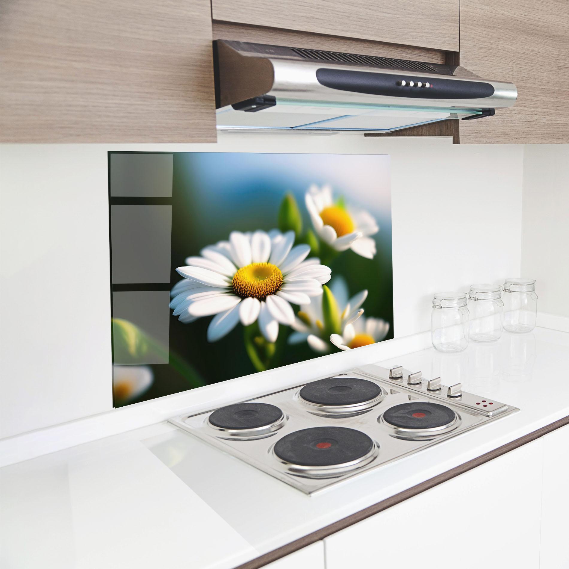 Küchenrückwand Glas Daisy In The Sun mockup 8