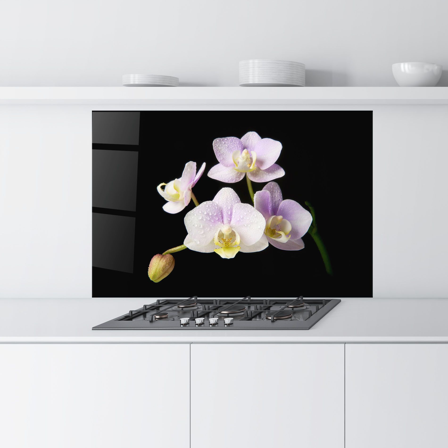 Light Purple Orchid On Black mockup 9