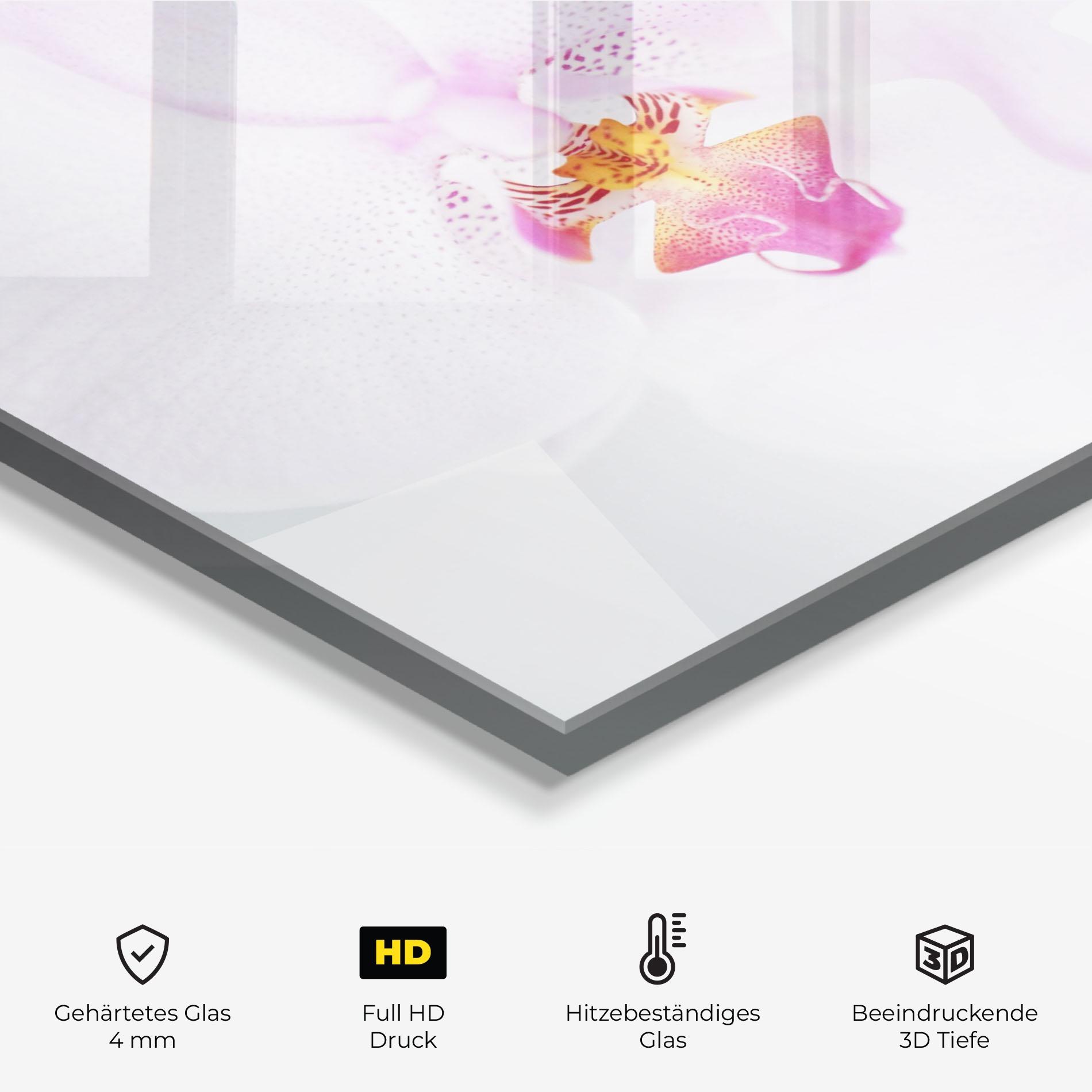 Küchenrückwand Glas Light Purple Orchid mockup 2