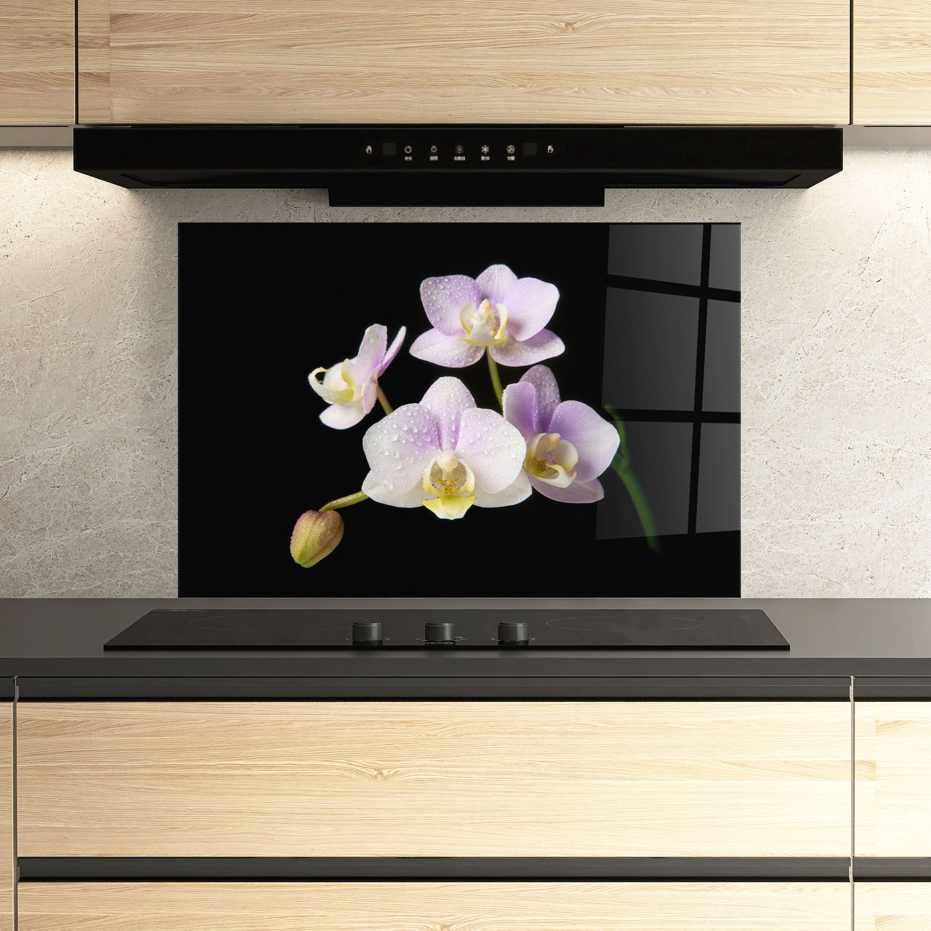 Light Purple Orchid On Black mockup 3