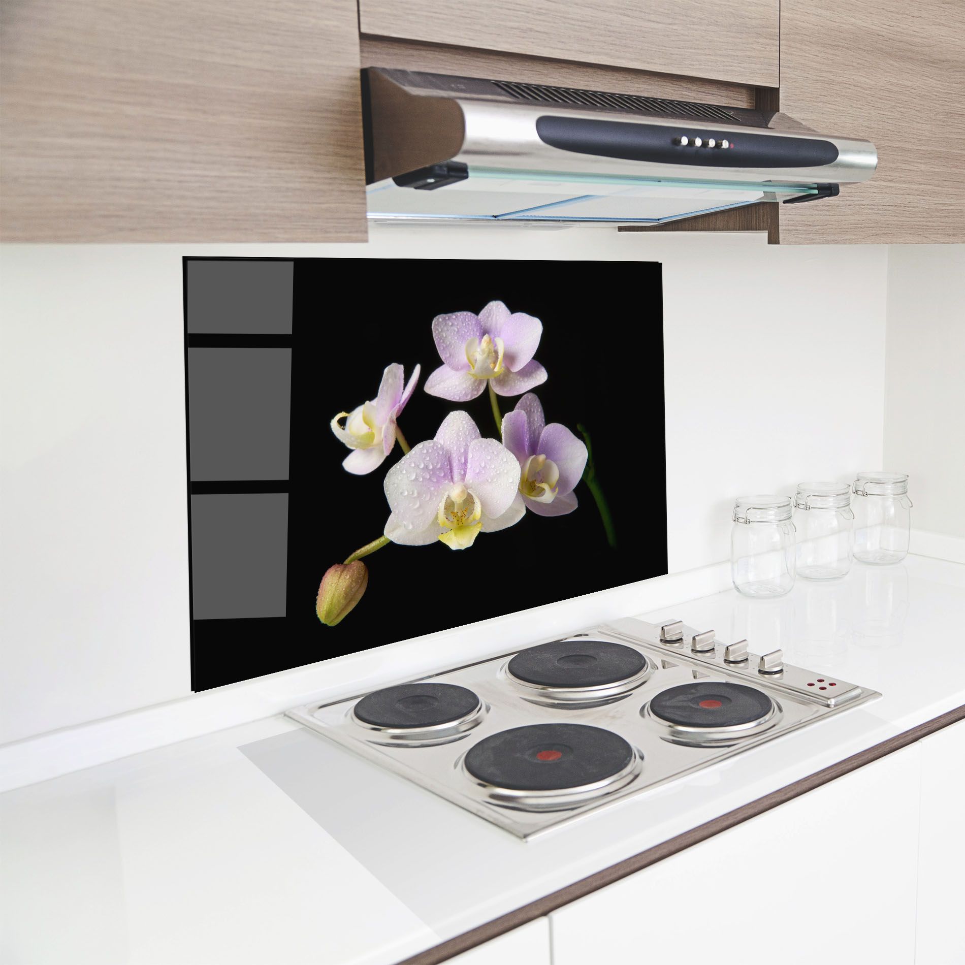 Light Purple Orchid On Black mockup 8