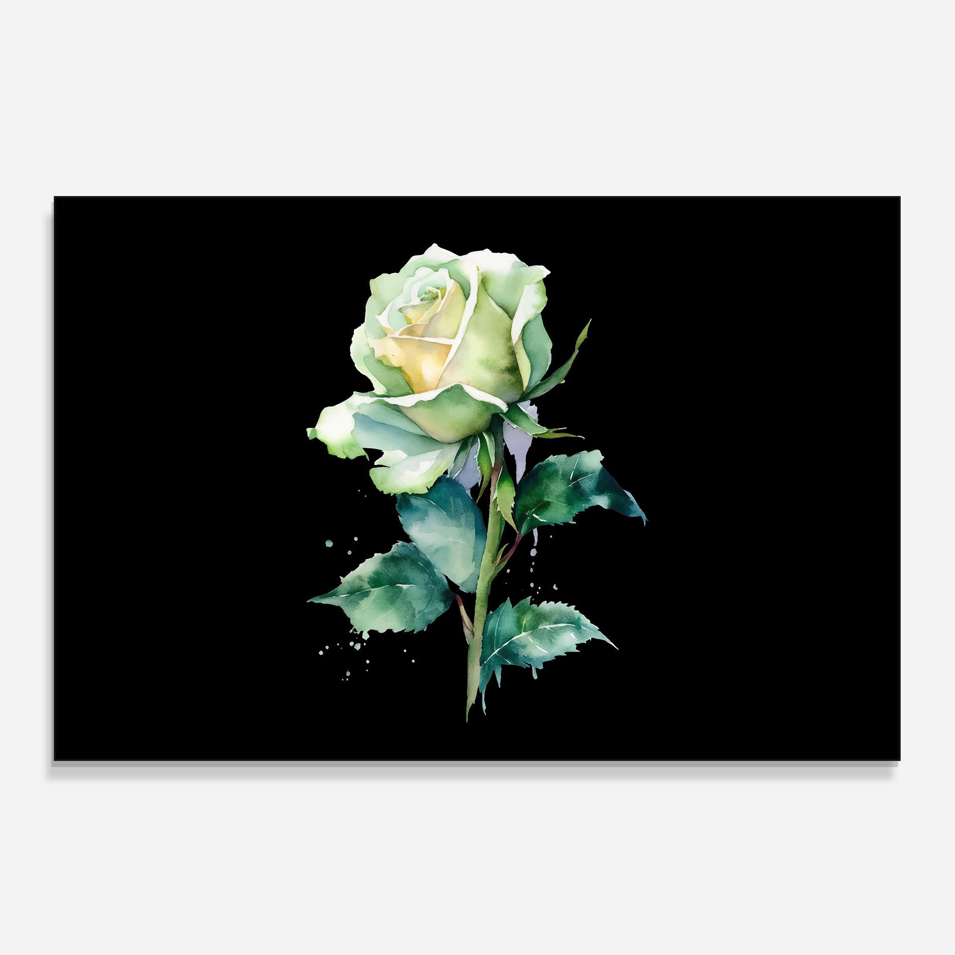 White Green Rose mockup 0