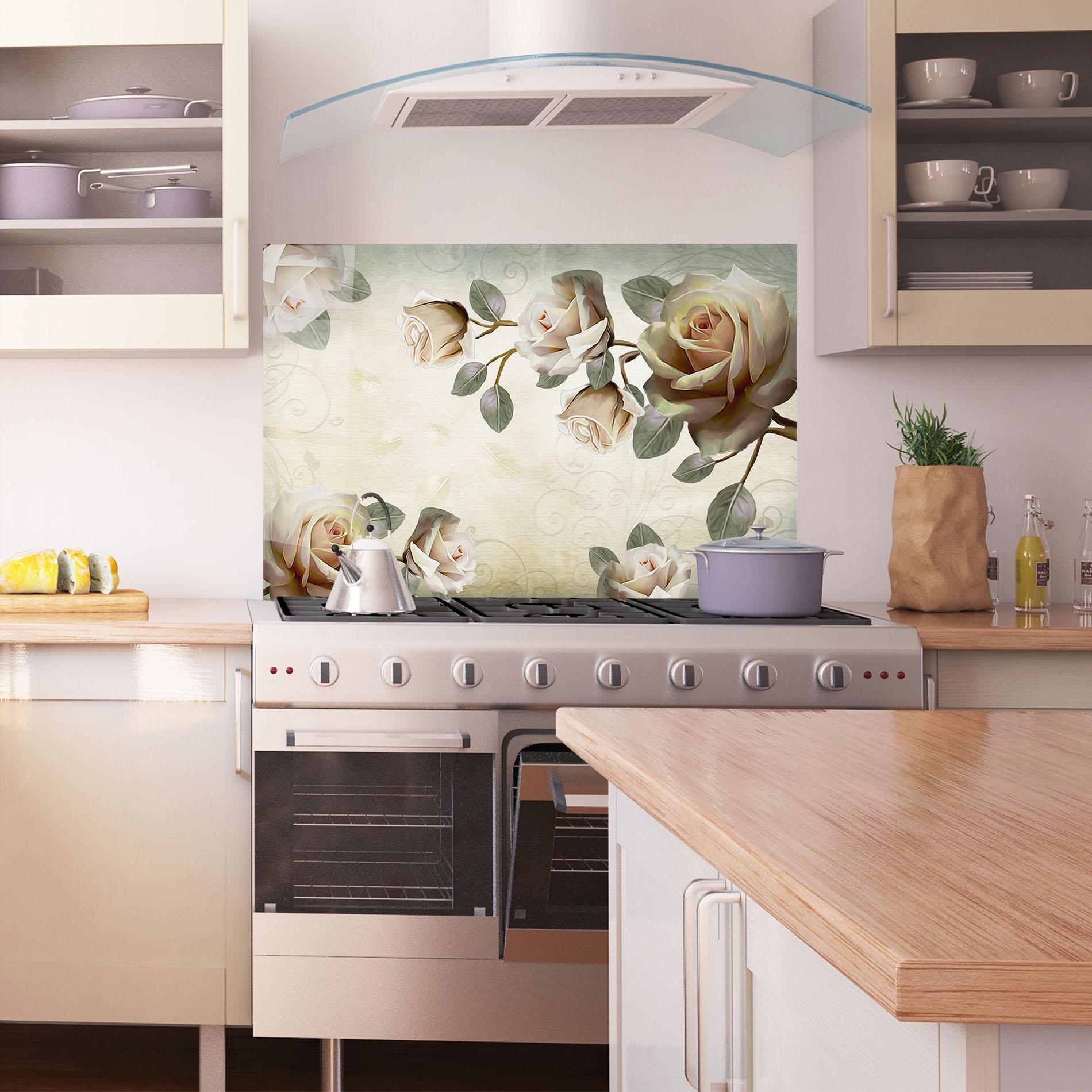 Küchenrückwand Glas Fir De Trandafir mockup 1