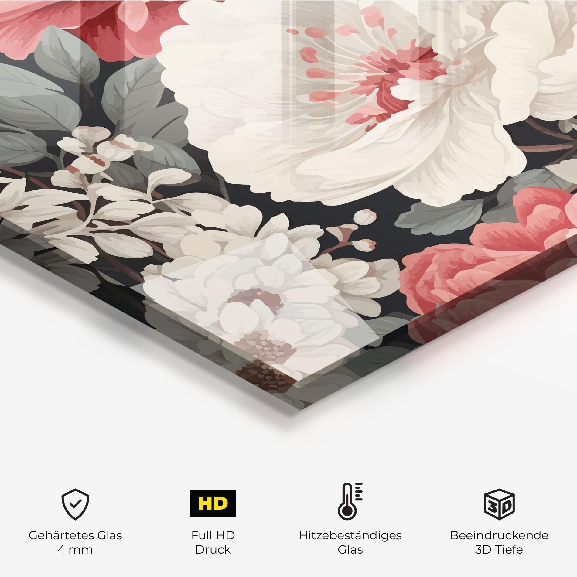 Küchenrückwand Glas Cream Pink Rose mockup 2