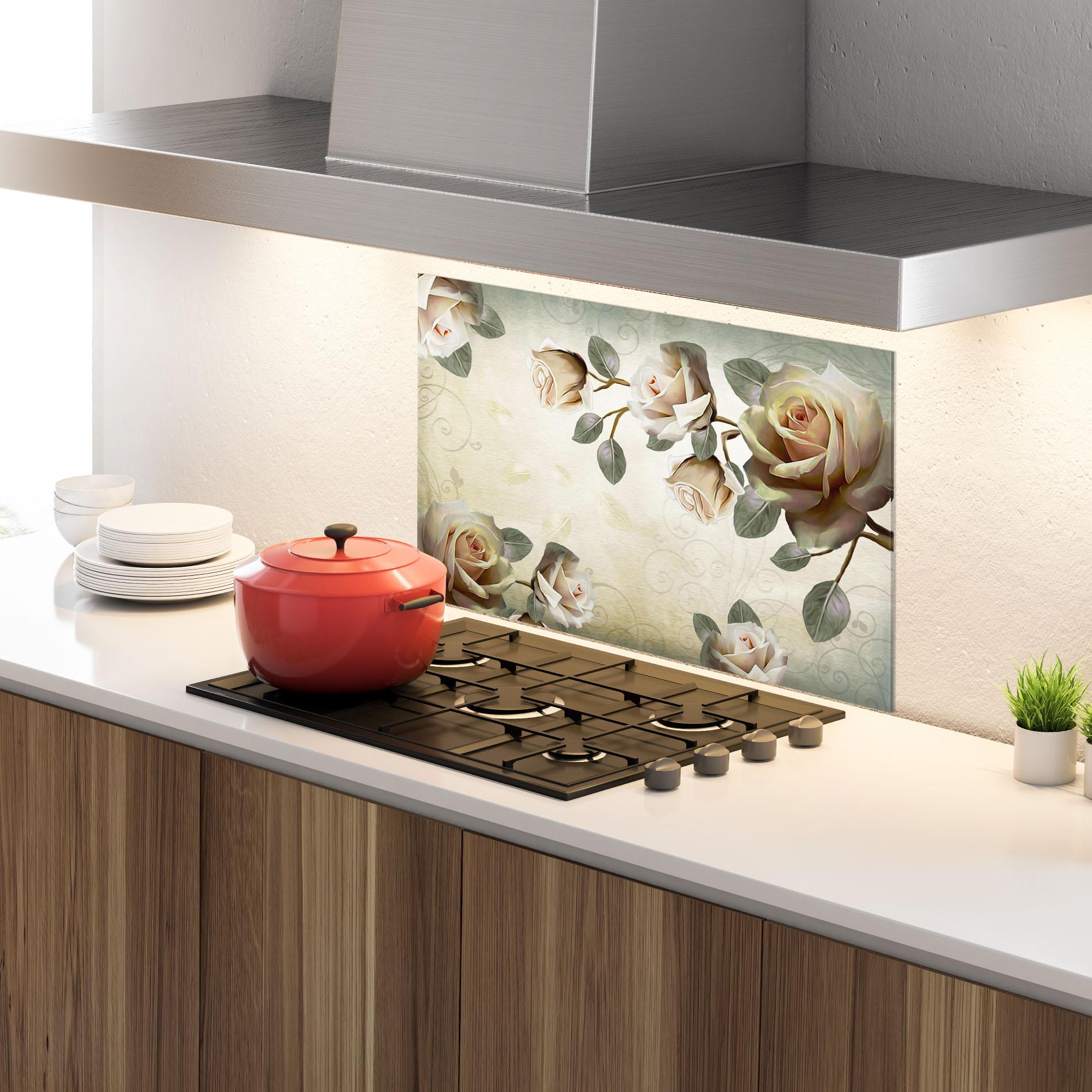 Küchenrückwand Glas Fir De Trandafir mockup 4
