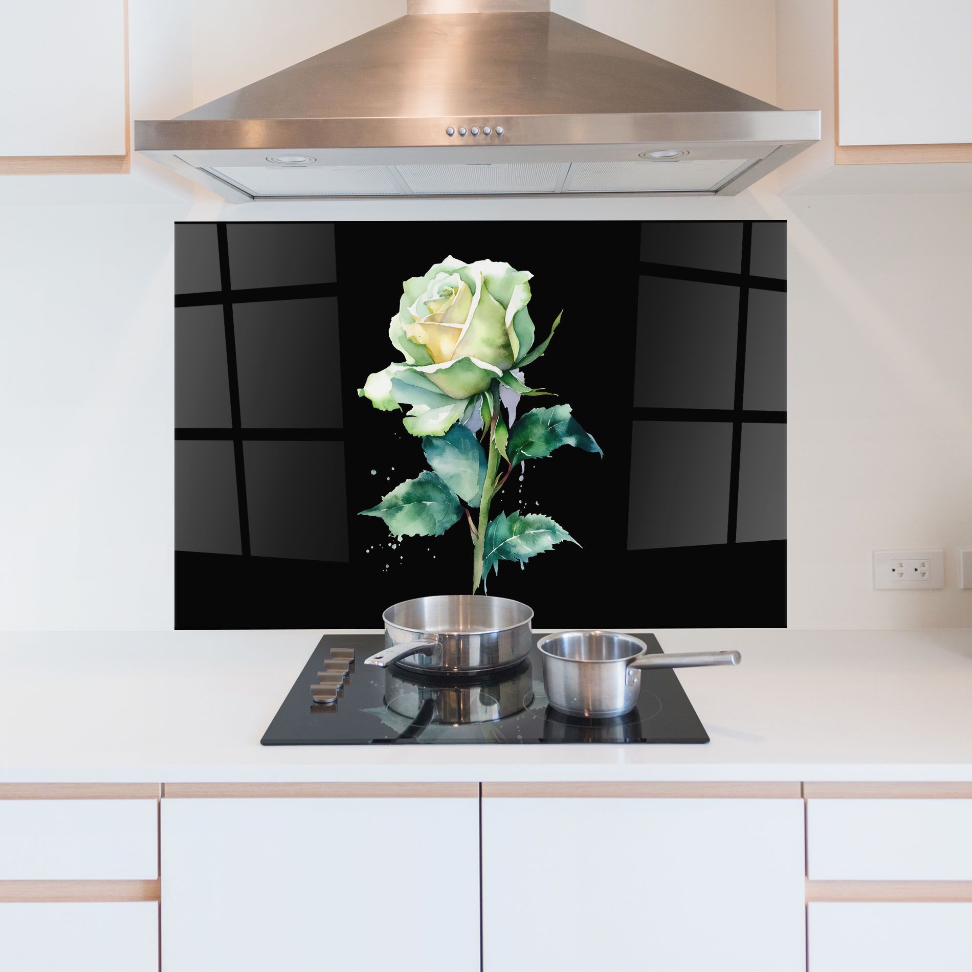 White Green Rose mockup 5