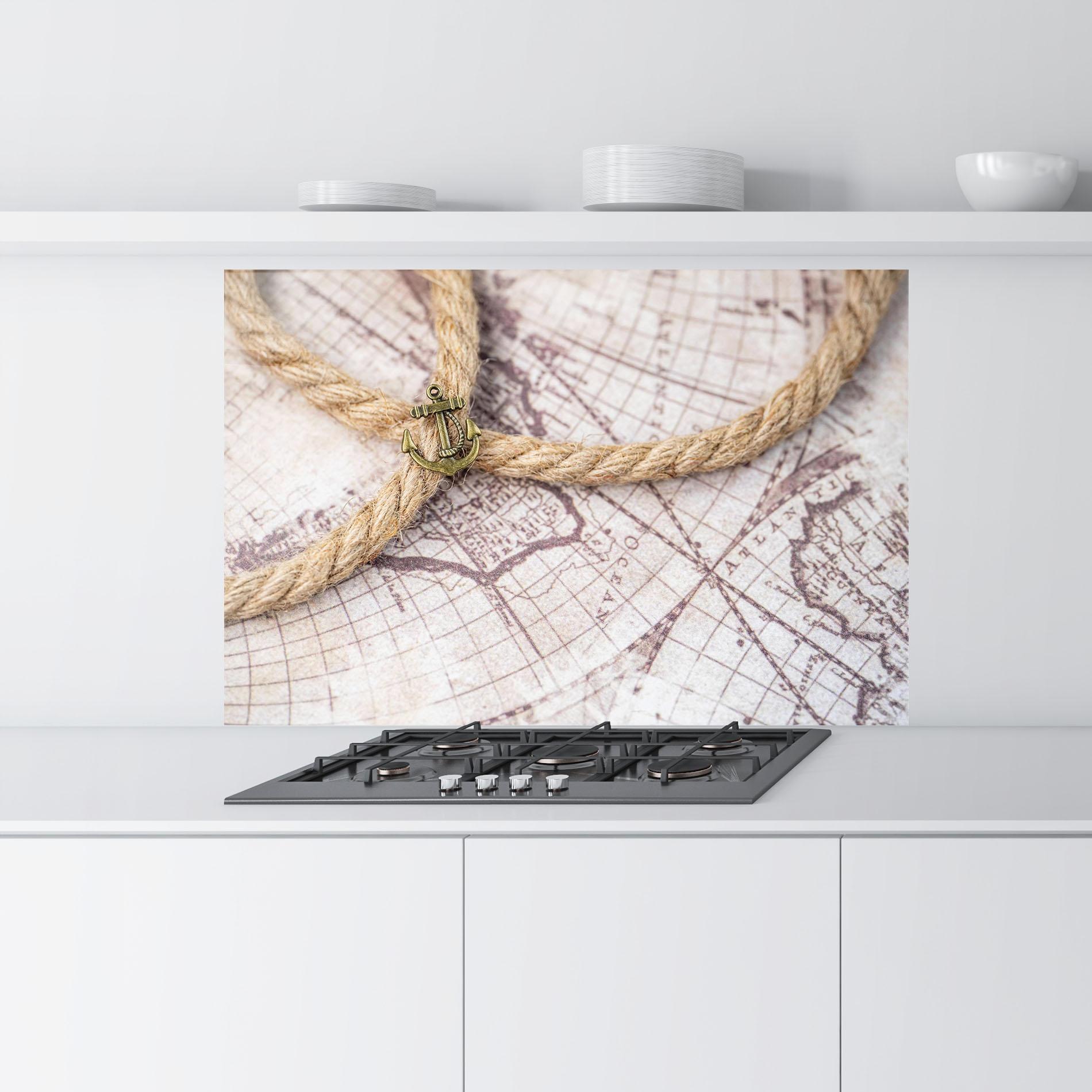 Küchenrückwand Glas Anchor Map mockup 9