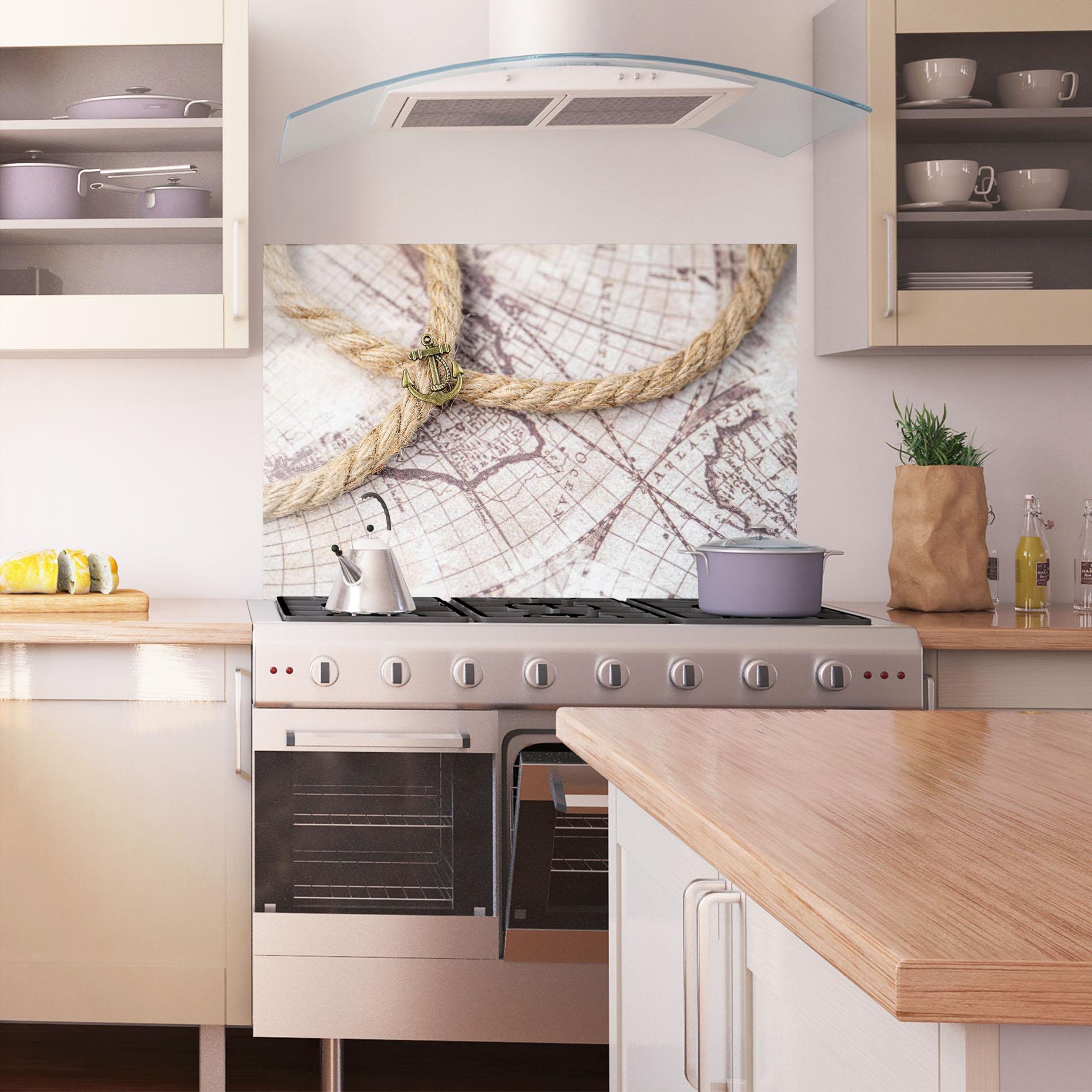 Küchenrückwand Glas Anchor Map mockup 1