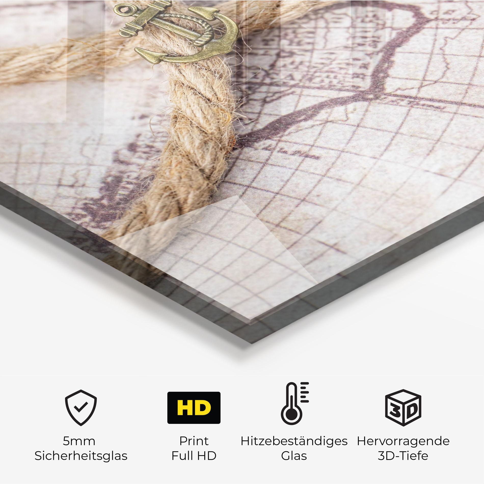 Küchenrückwand Glas Anchor Map mockup 2