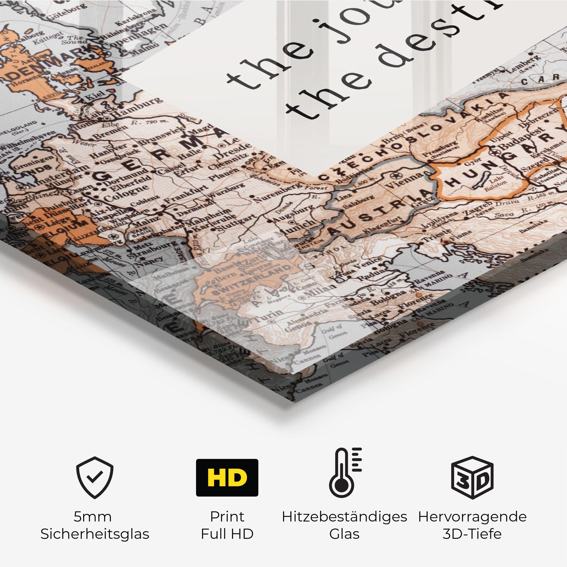 Küchenrückwand Glas Destination Journey mockup 2