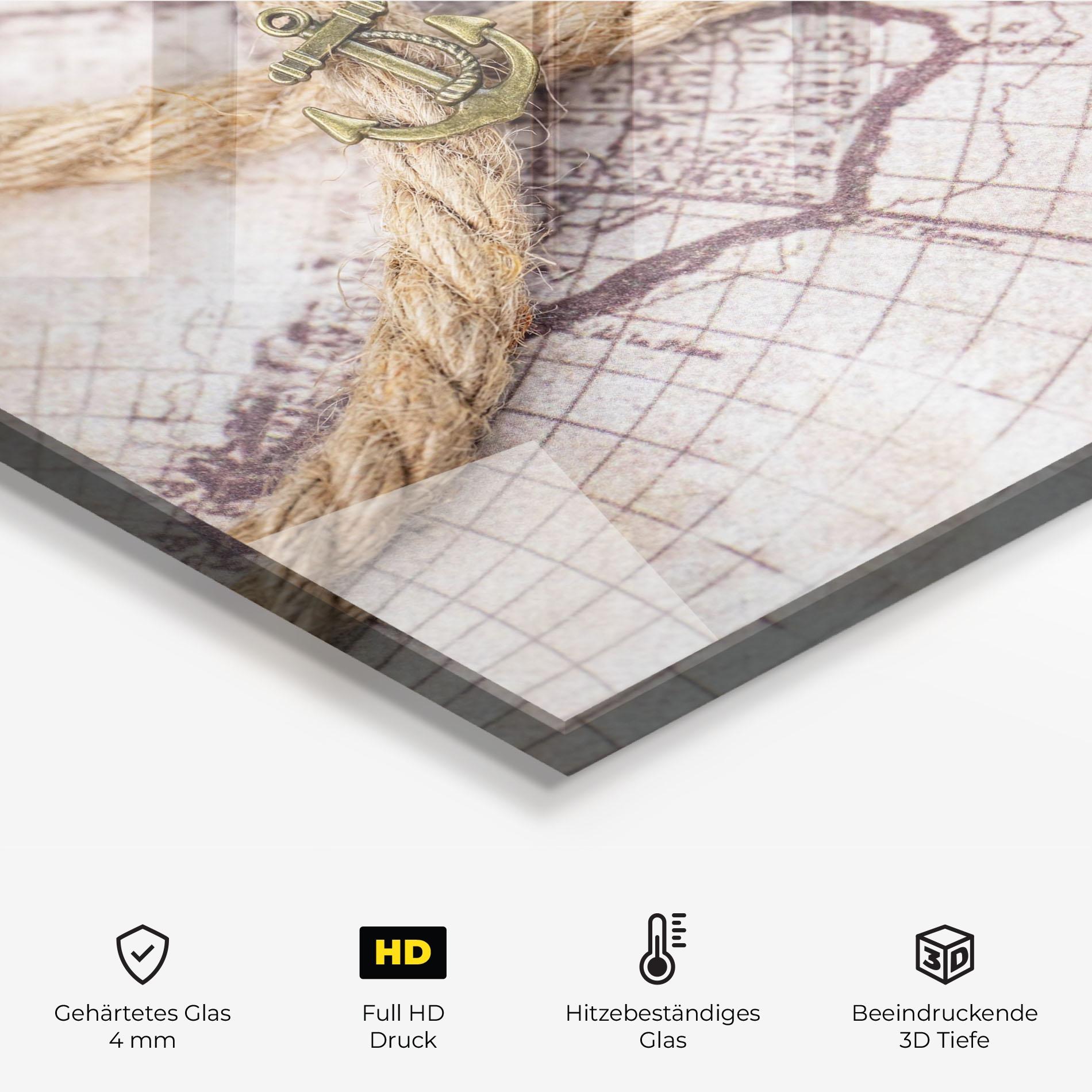 Küchenrückwand Glas Anchor Map mockup 2