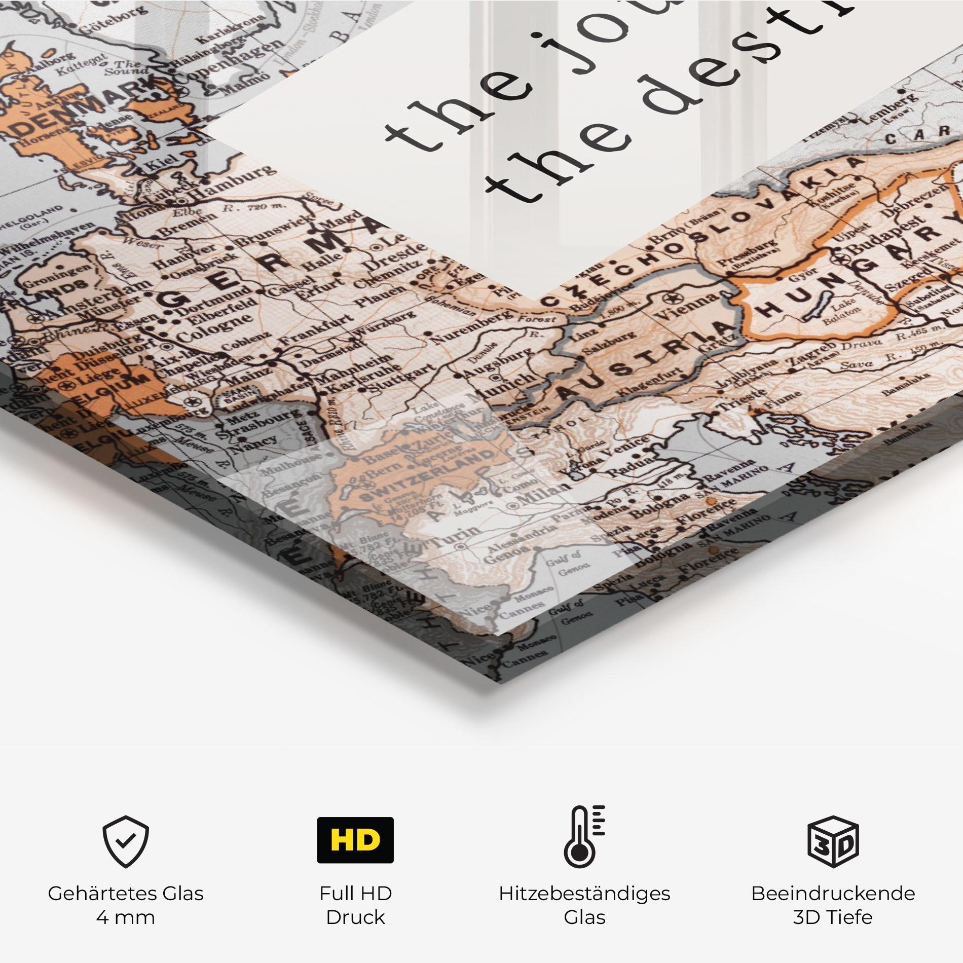 Küchenrückwand Glas Destination Journey mockup 2