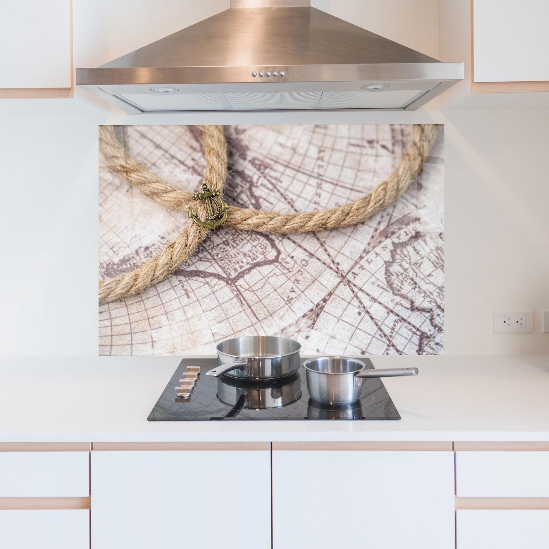 Küchenrückwand Glas Anchor Map mockup 5