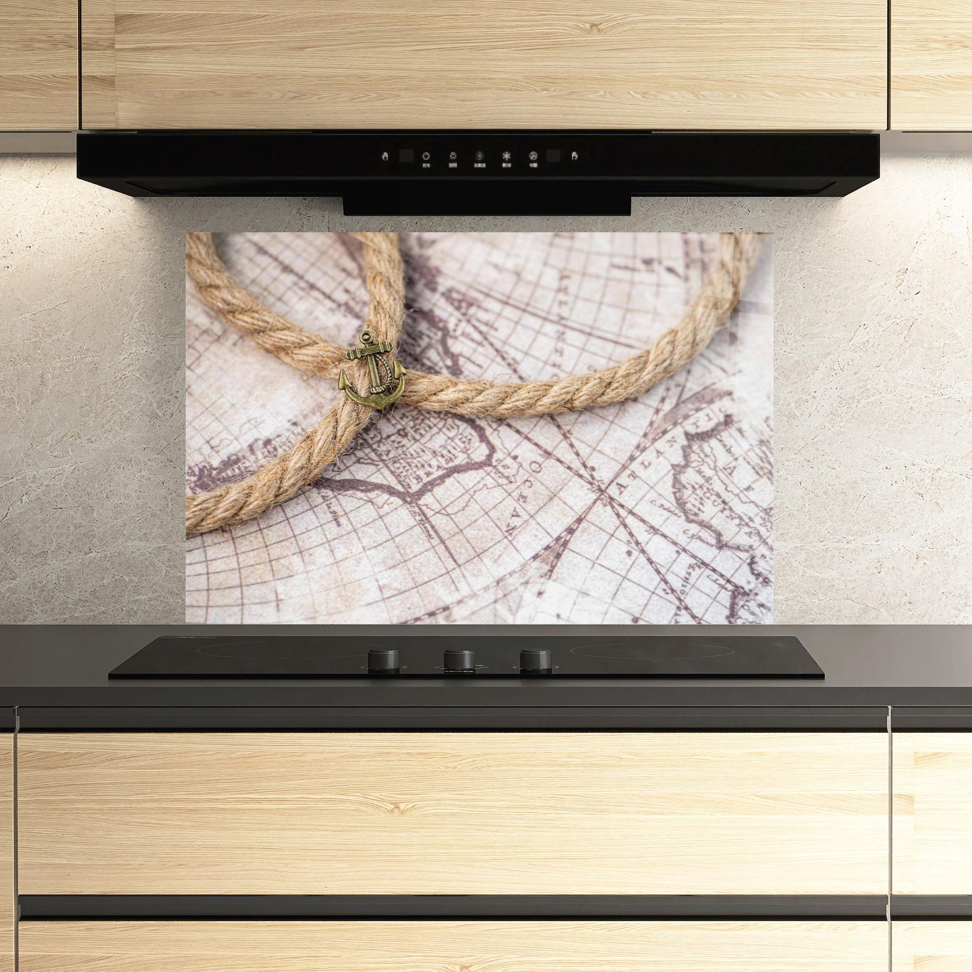 Küchenrückwand Glas Anchor Map mockup 3