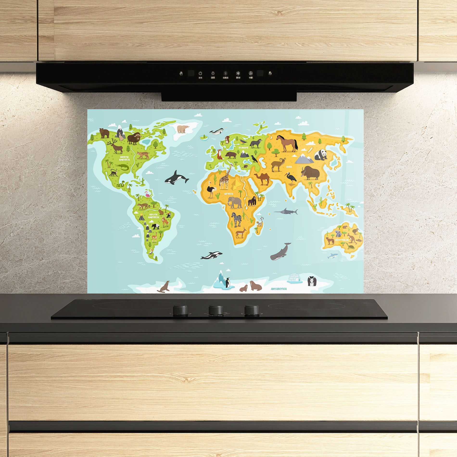 Animals World Map mockup 3