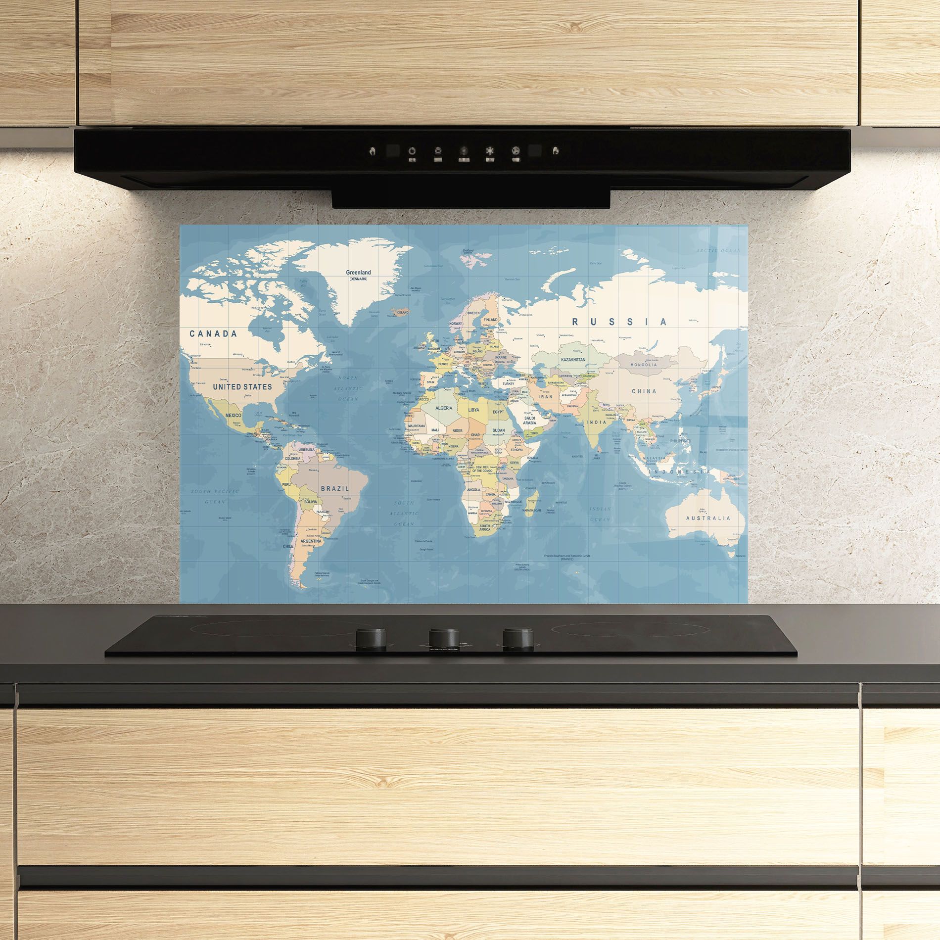 Blue World Map mockup 3