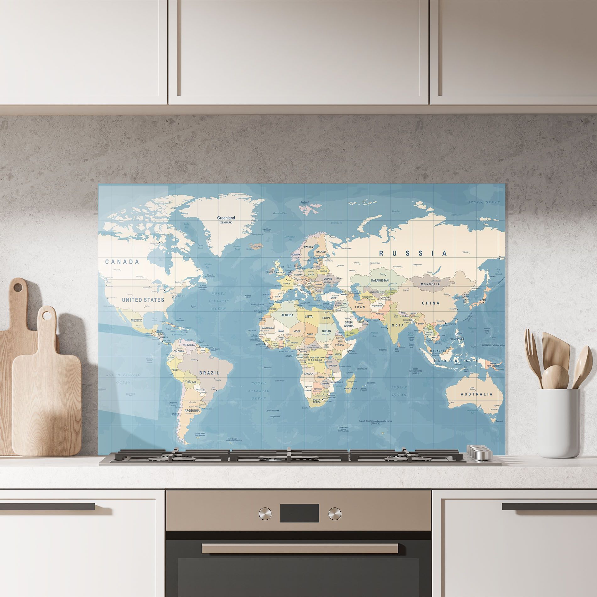 Blue World Map mockup 7