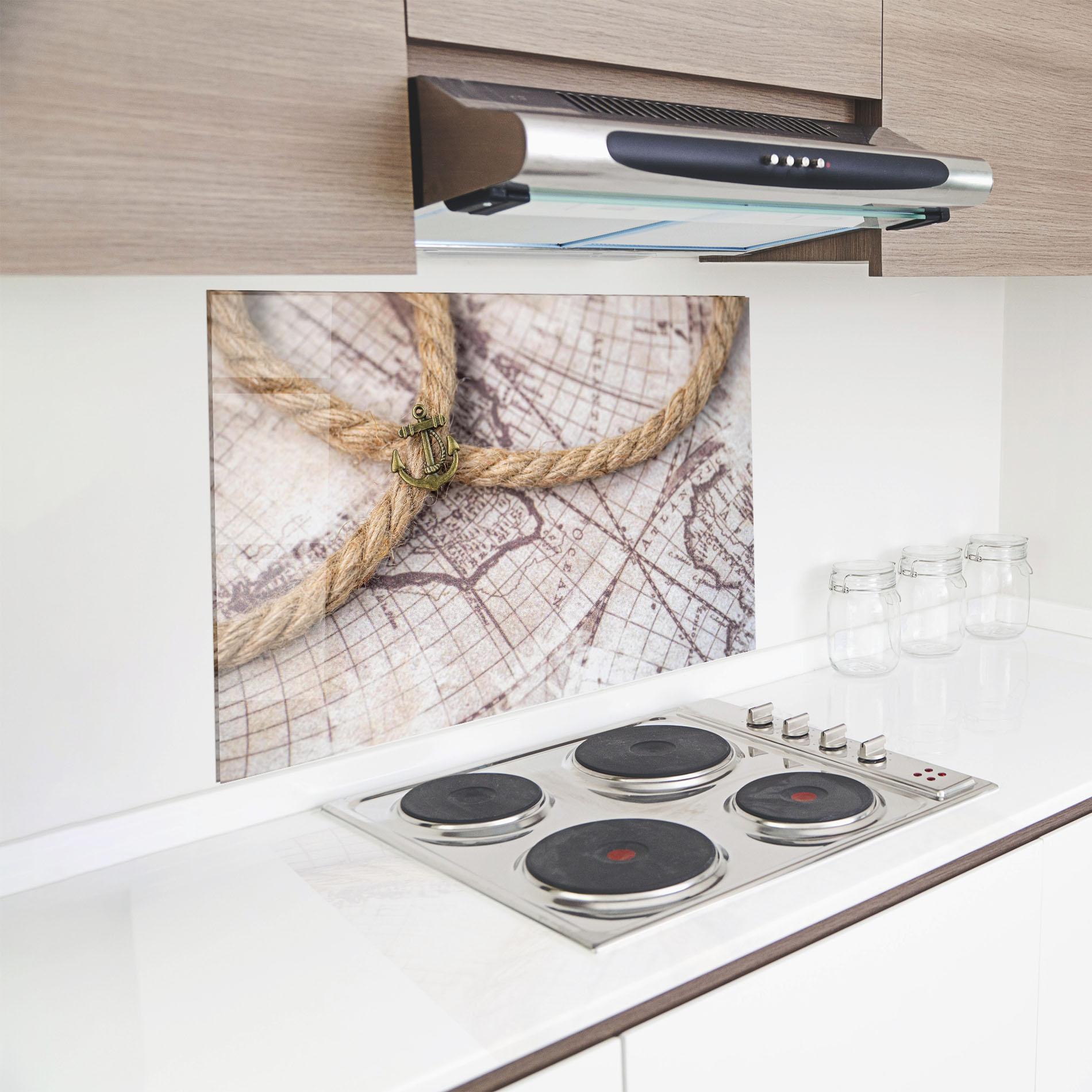 Küchenrückwand Glas Anchor Map mockup 8