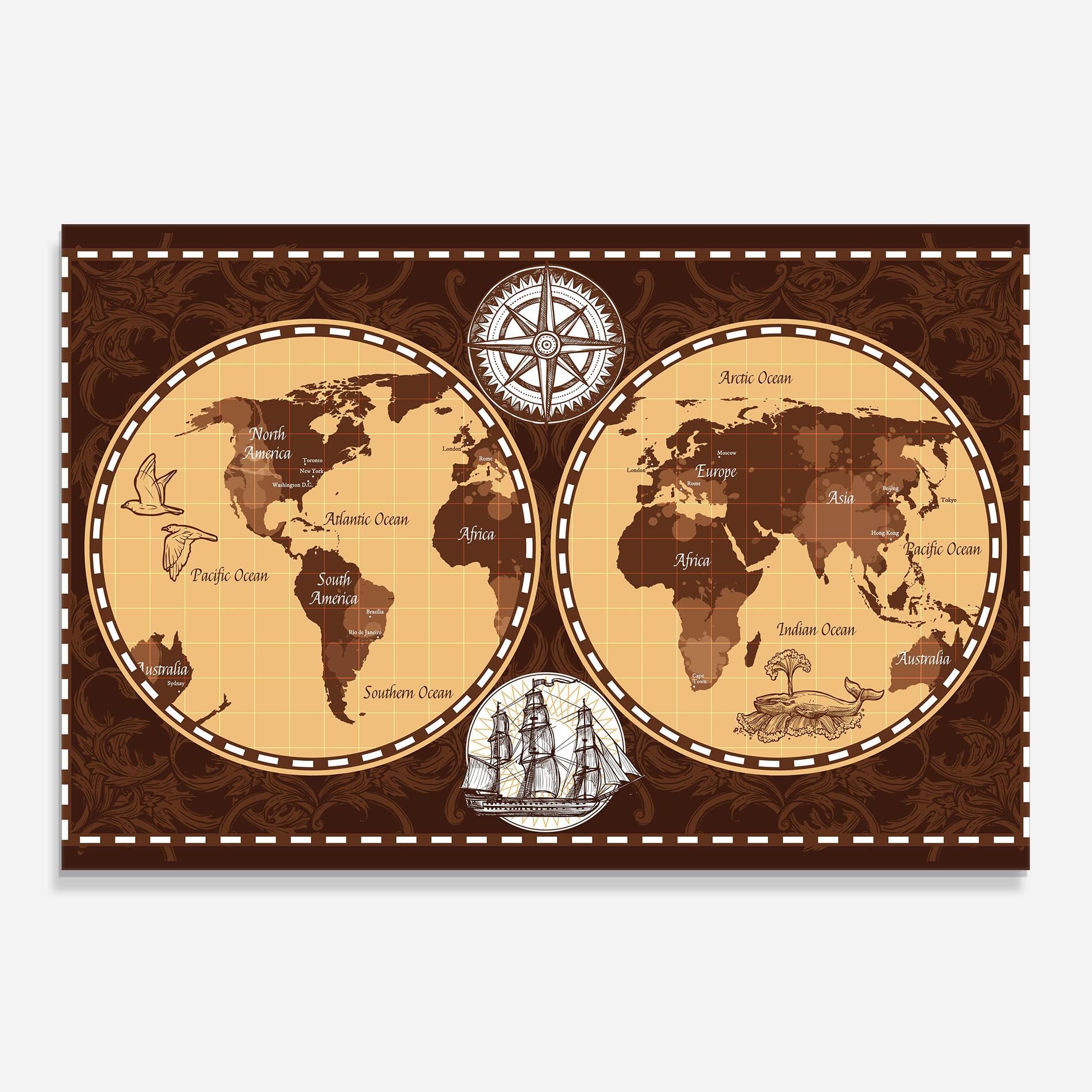 Old Brown Map mockup 0