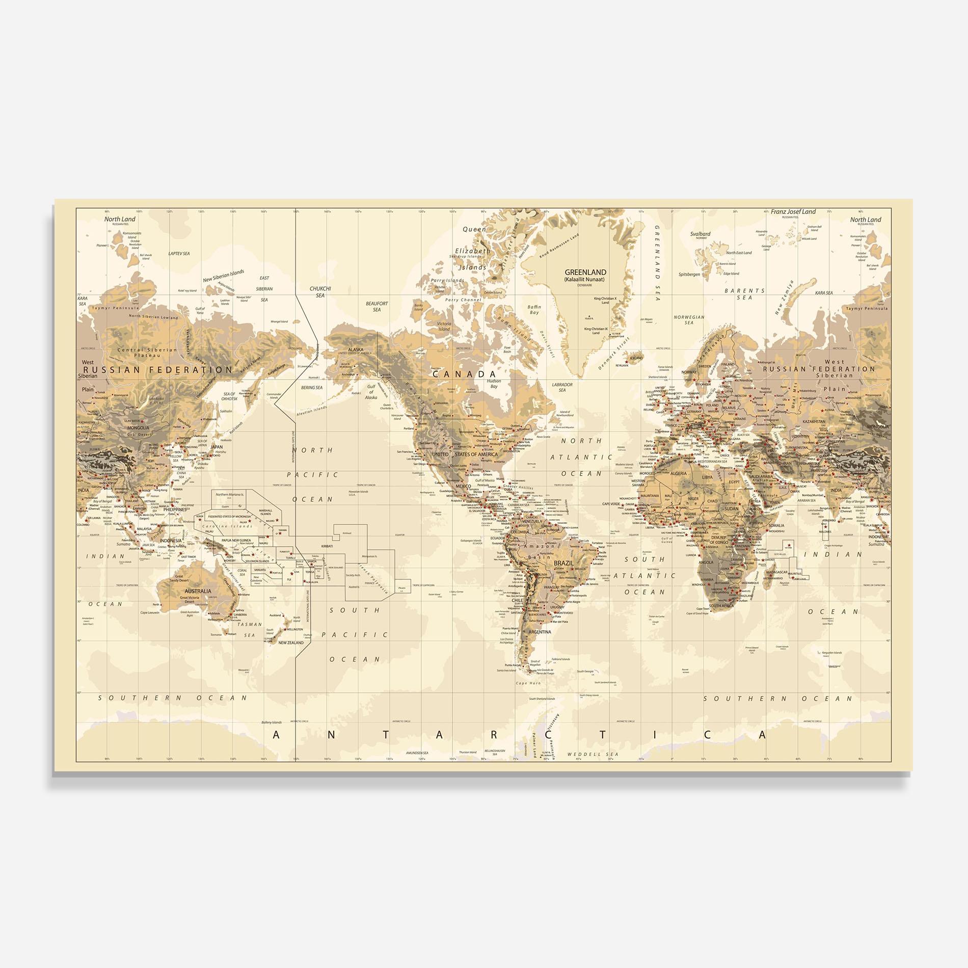 Küchenrückwand Glas Old Canada Map mockup 0