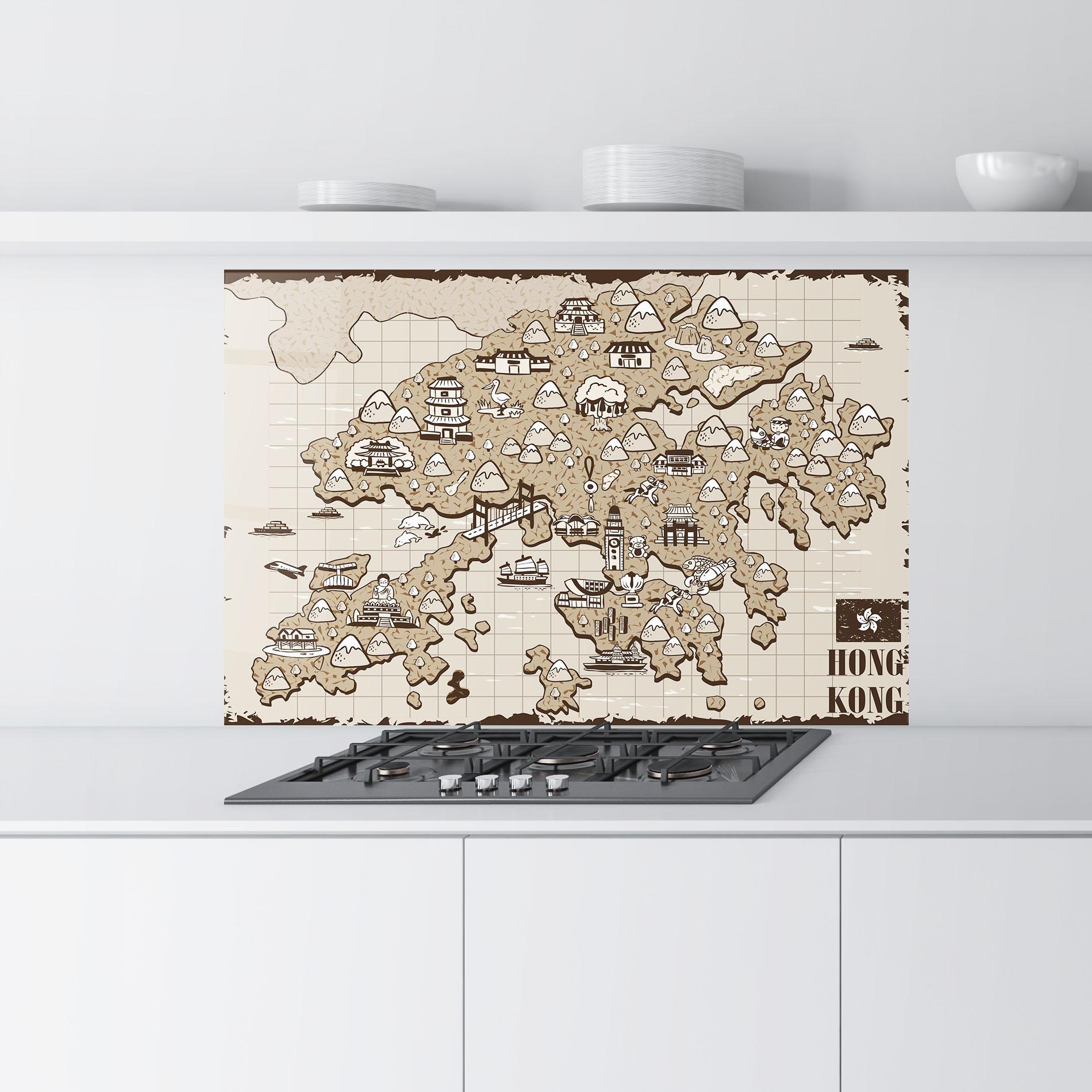 Küchenrückwand Glas Hong Kong mockup 9