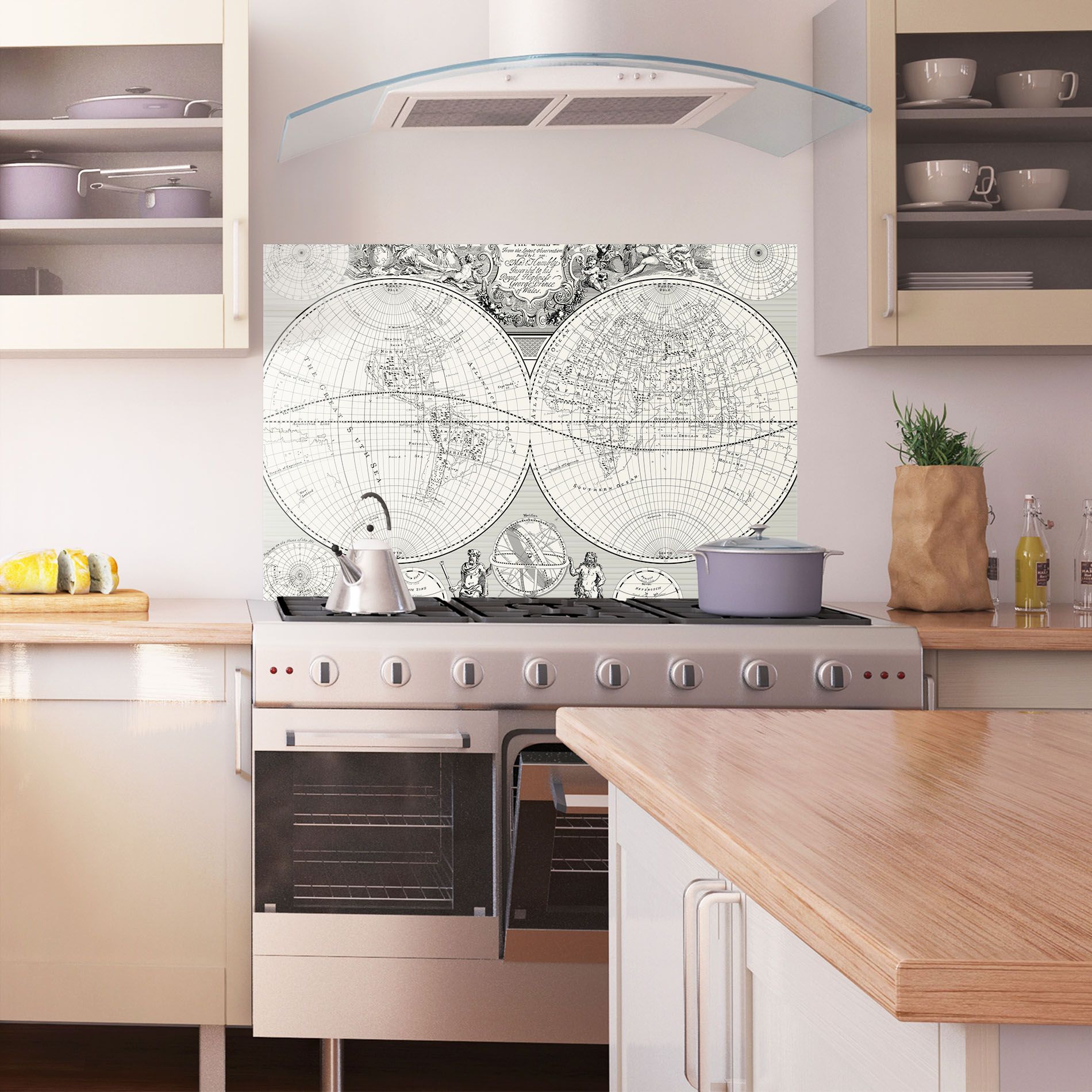 Black White Map mockup 1