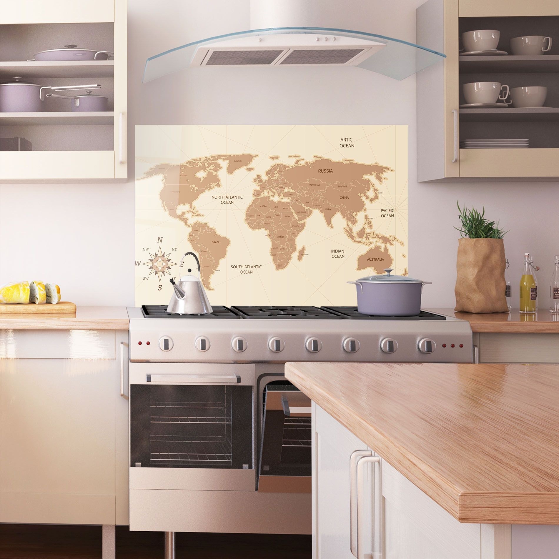 Cream Map Vintage mockup 1