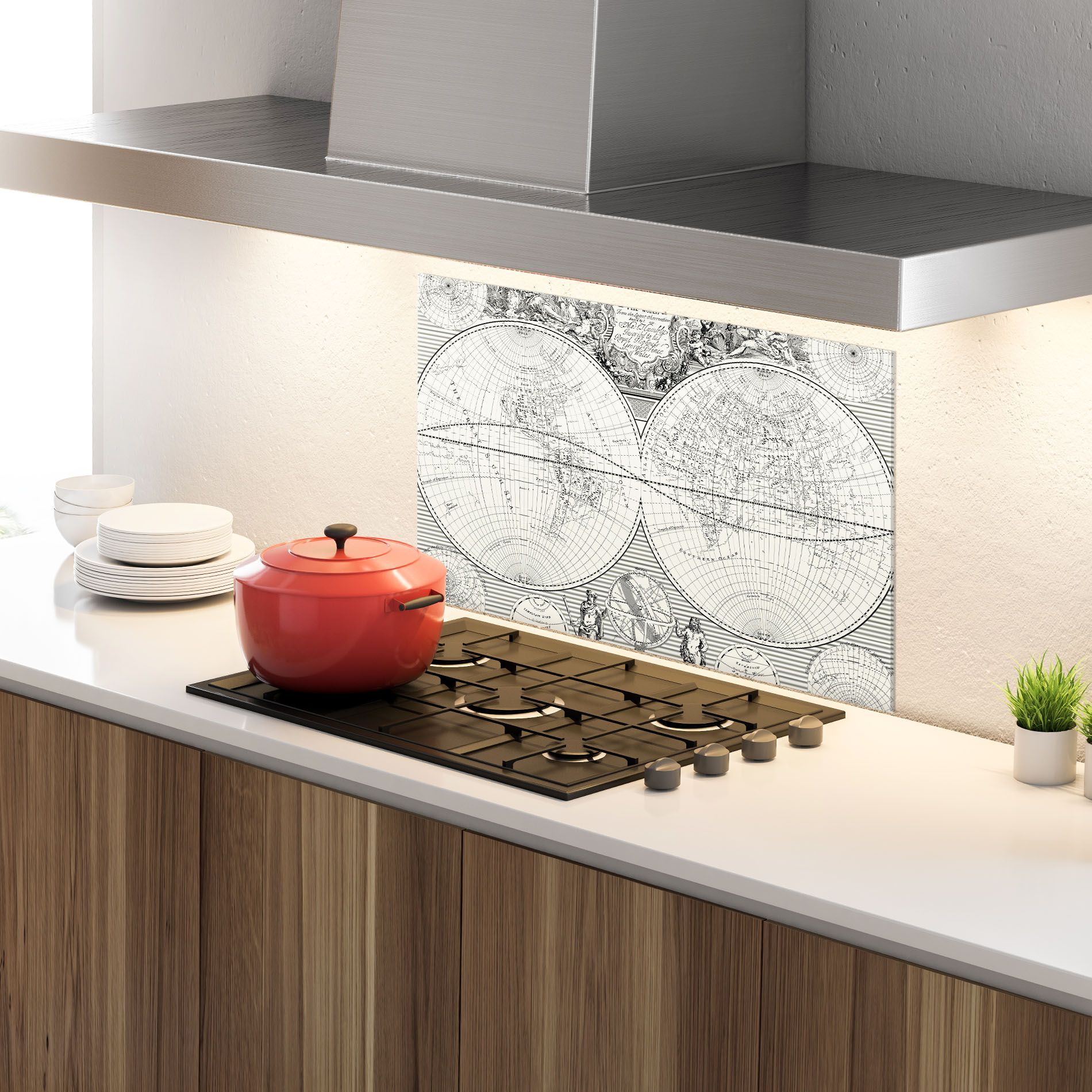 Black White Map mockup 4