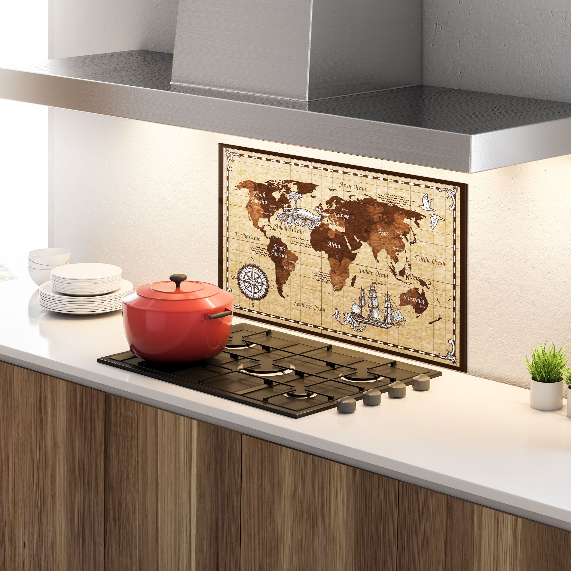 Brown Old Map mockup 4