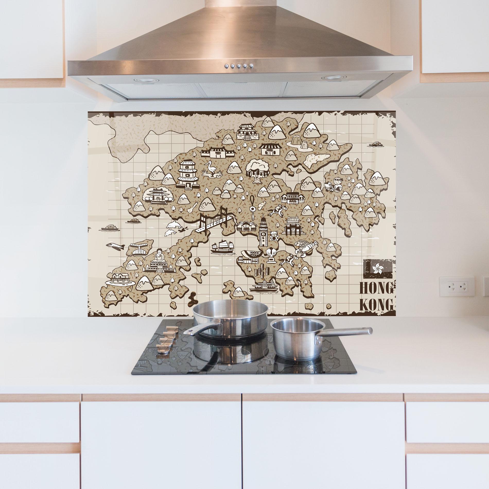 Küchenrückwand Glas Hong Kong mockup 5