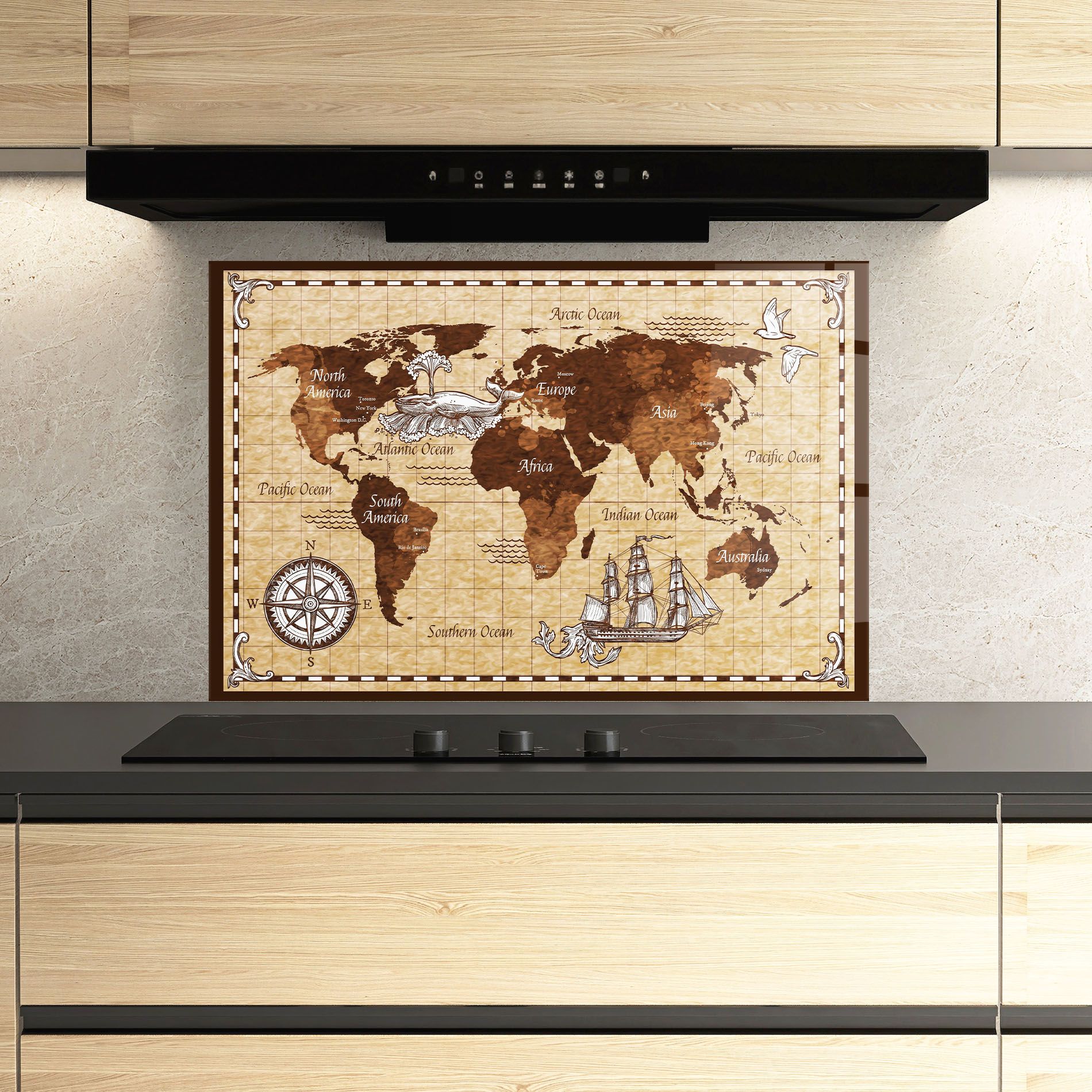 Brown Old Map mockup 3