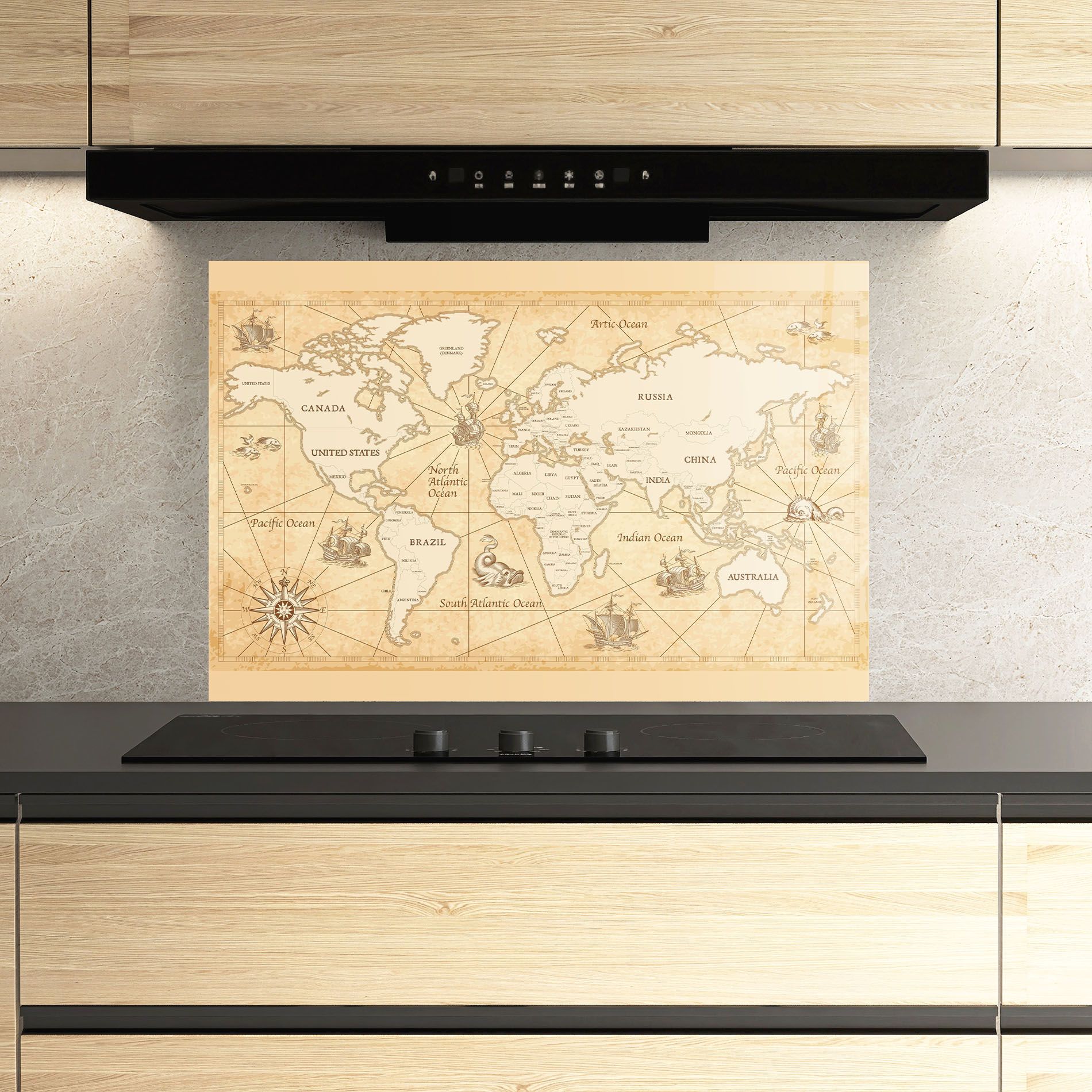 Cream Old Map mockup 3