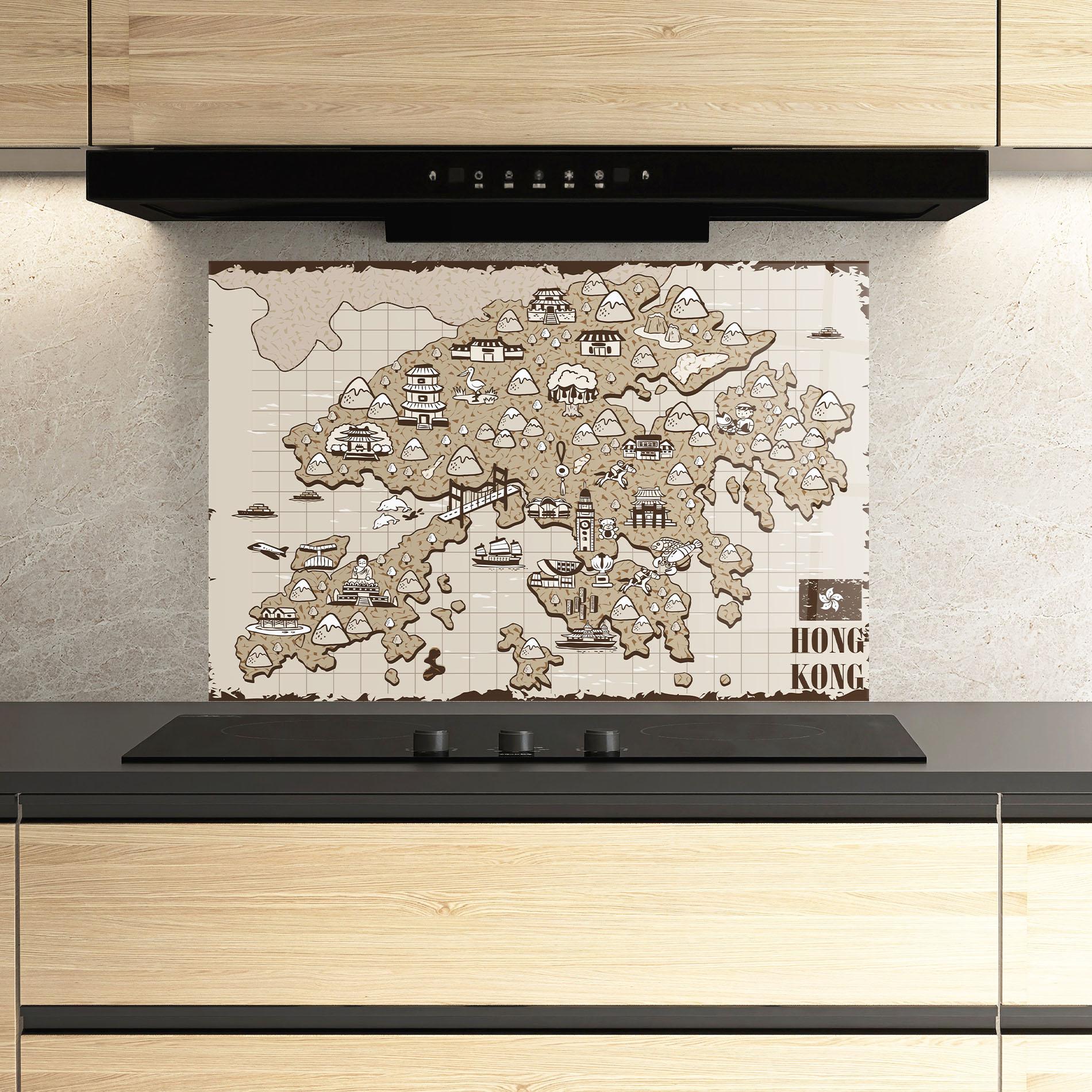 Küchenrückwand Glas Hong Kong mockup 3