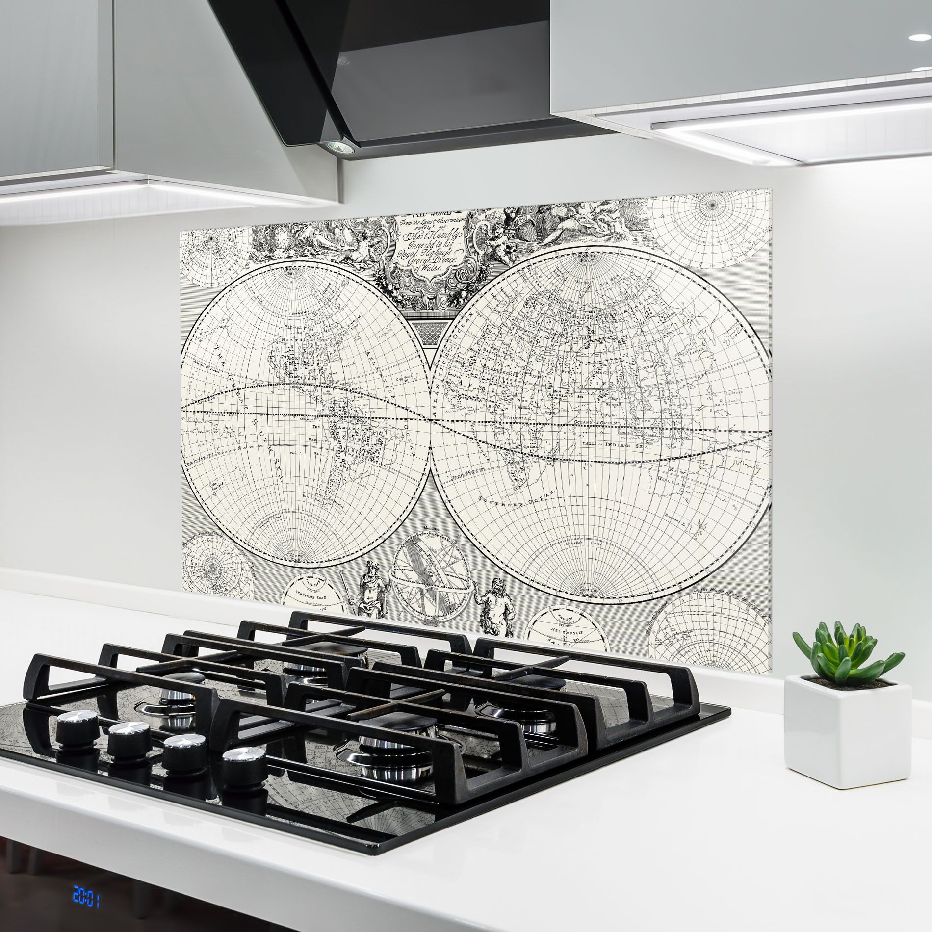 Black White Map mockup 6