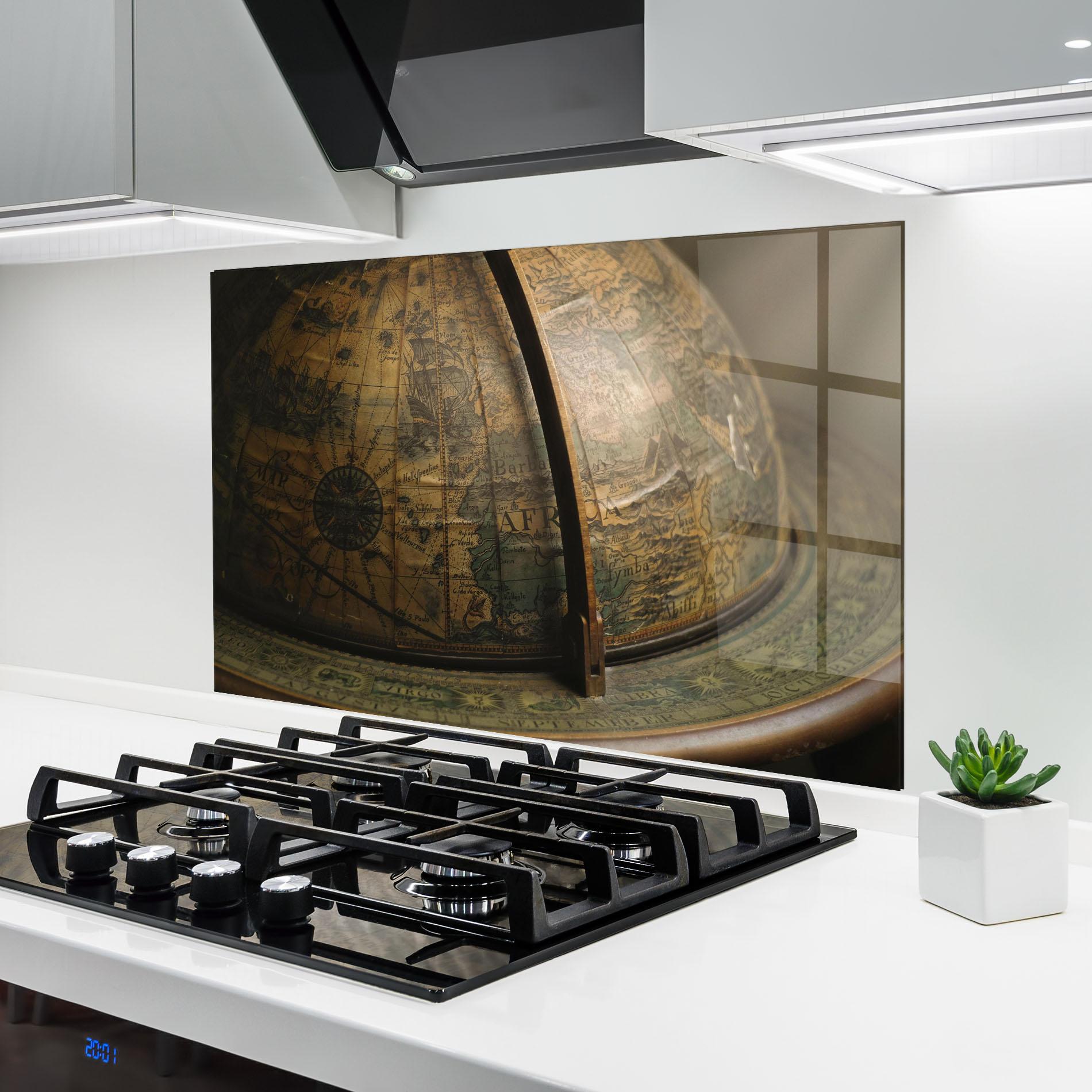 Küchenrückwand Glas Globe Map mockup 6