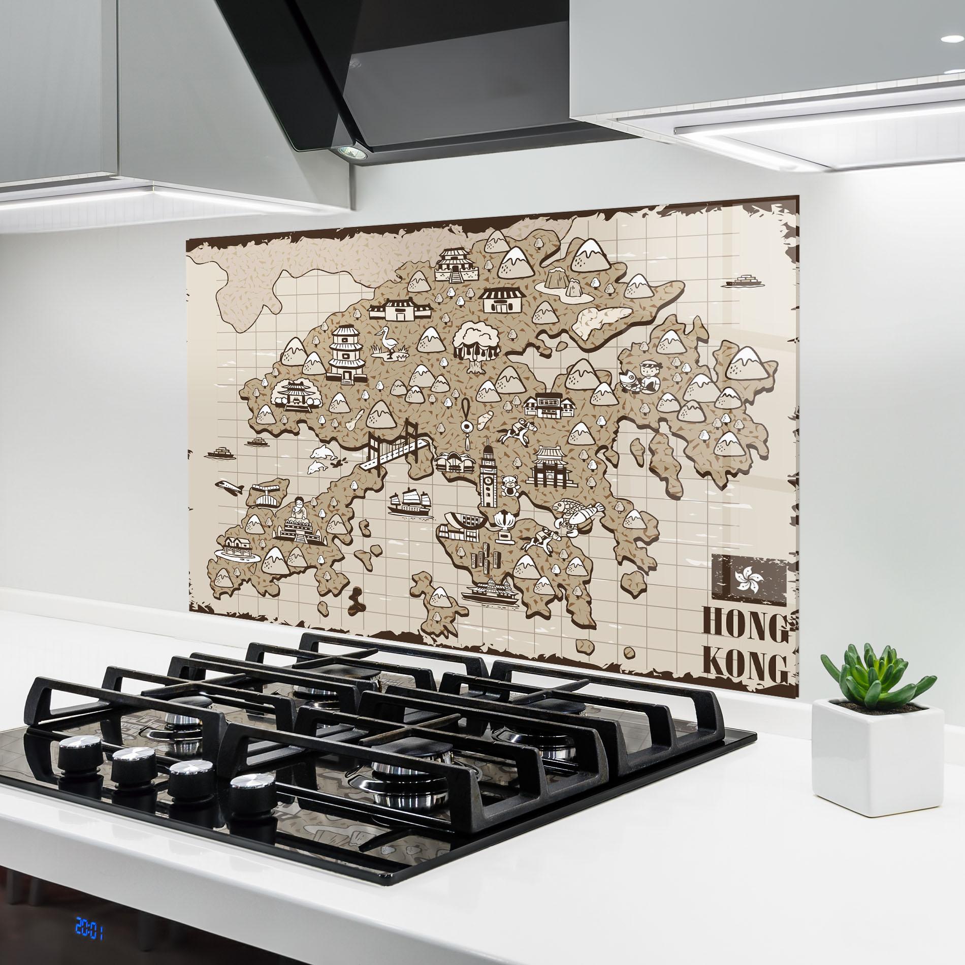 Küchenrückwand Glas Hong Kong mockup 6