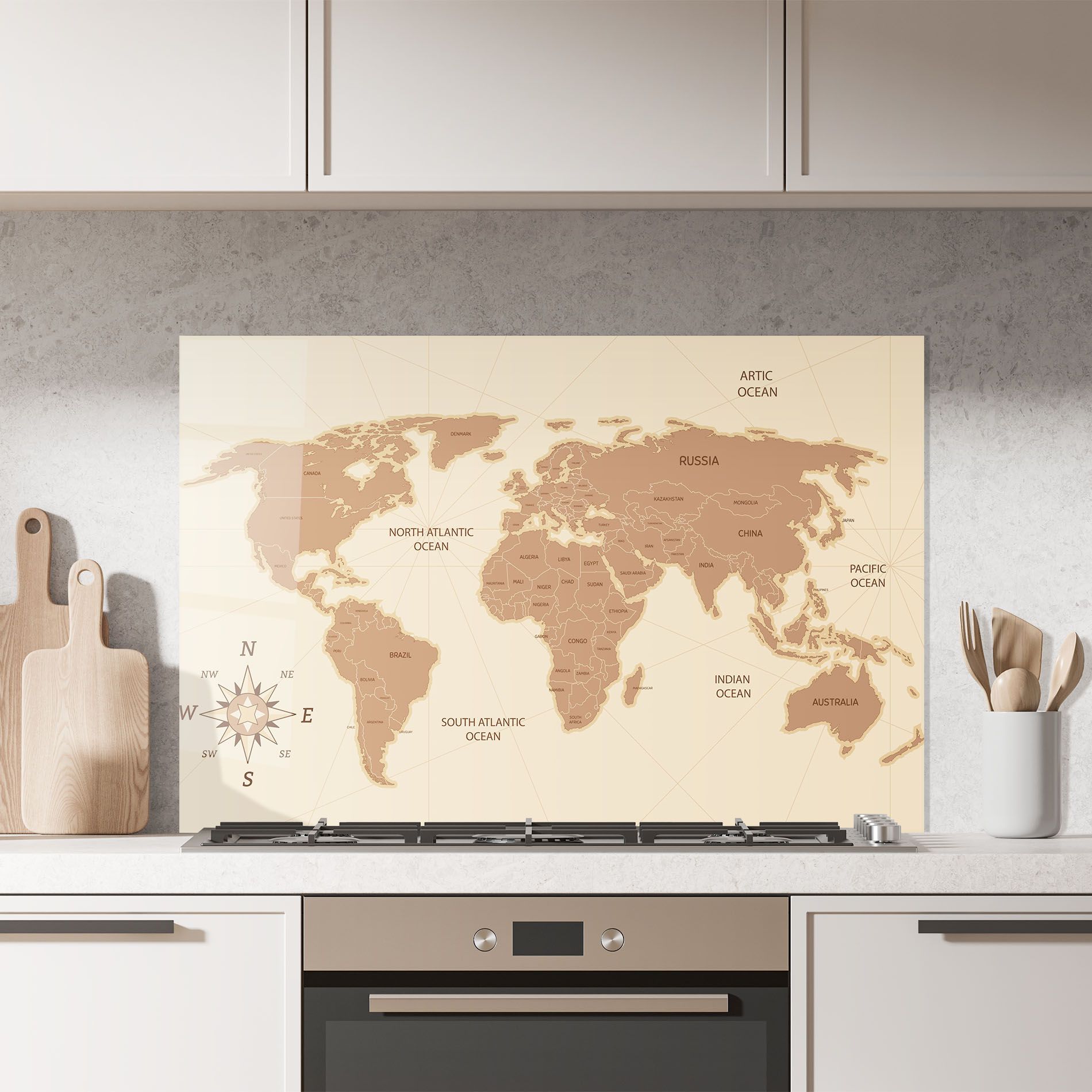 Cream Map Vintage mockup 7