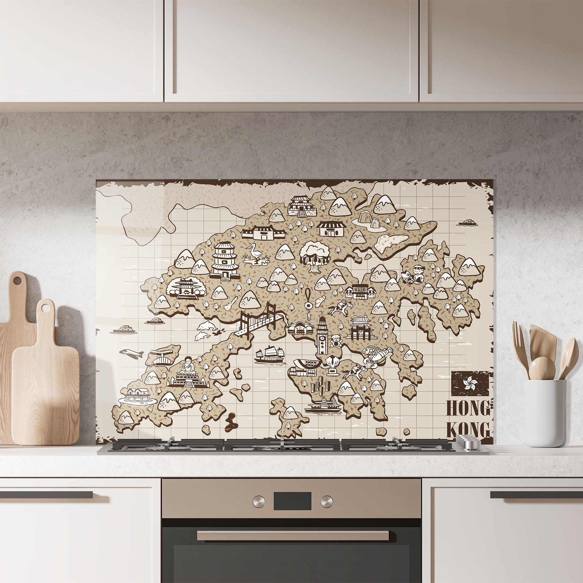 Küchenrückwand Glas Hong Kong mockup 7
