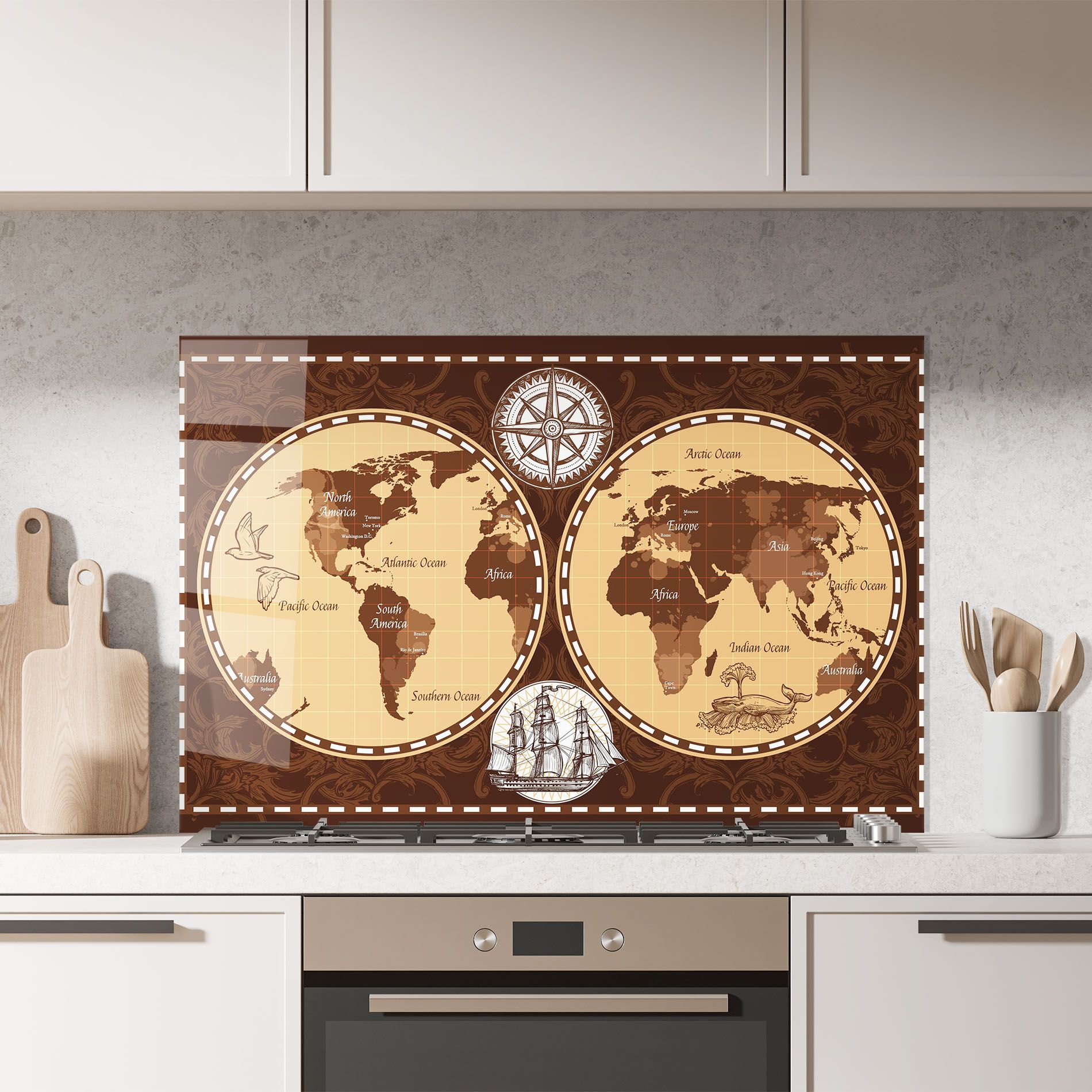 Old Brown Map mockup 7