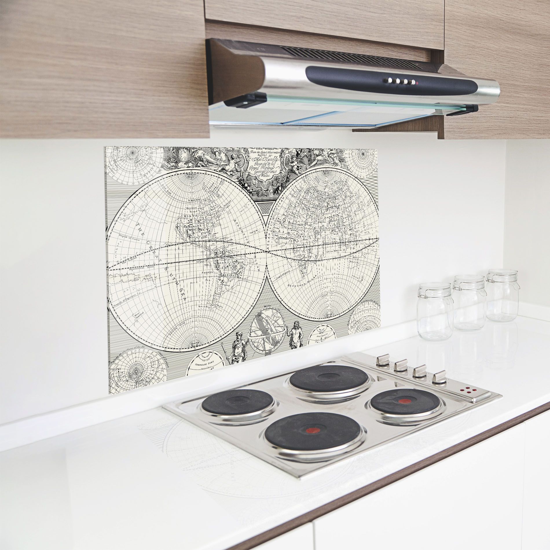 Black White Map mockup 8