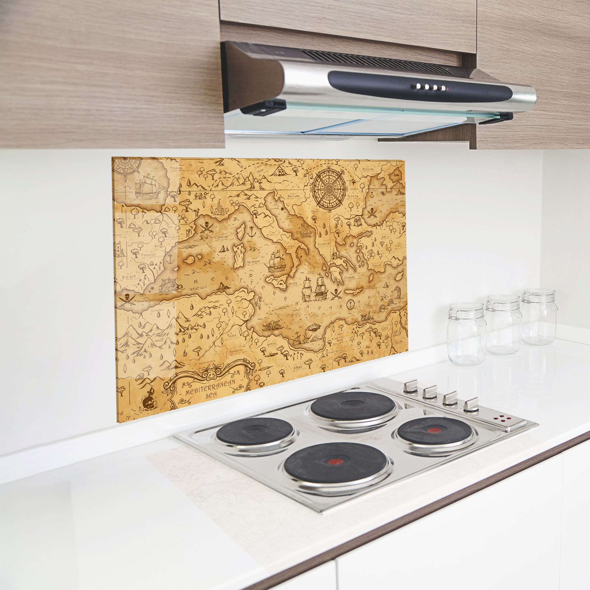 Cream Brown Map mockup 8