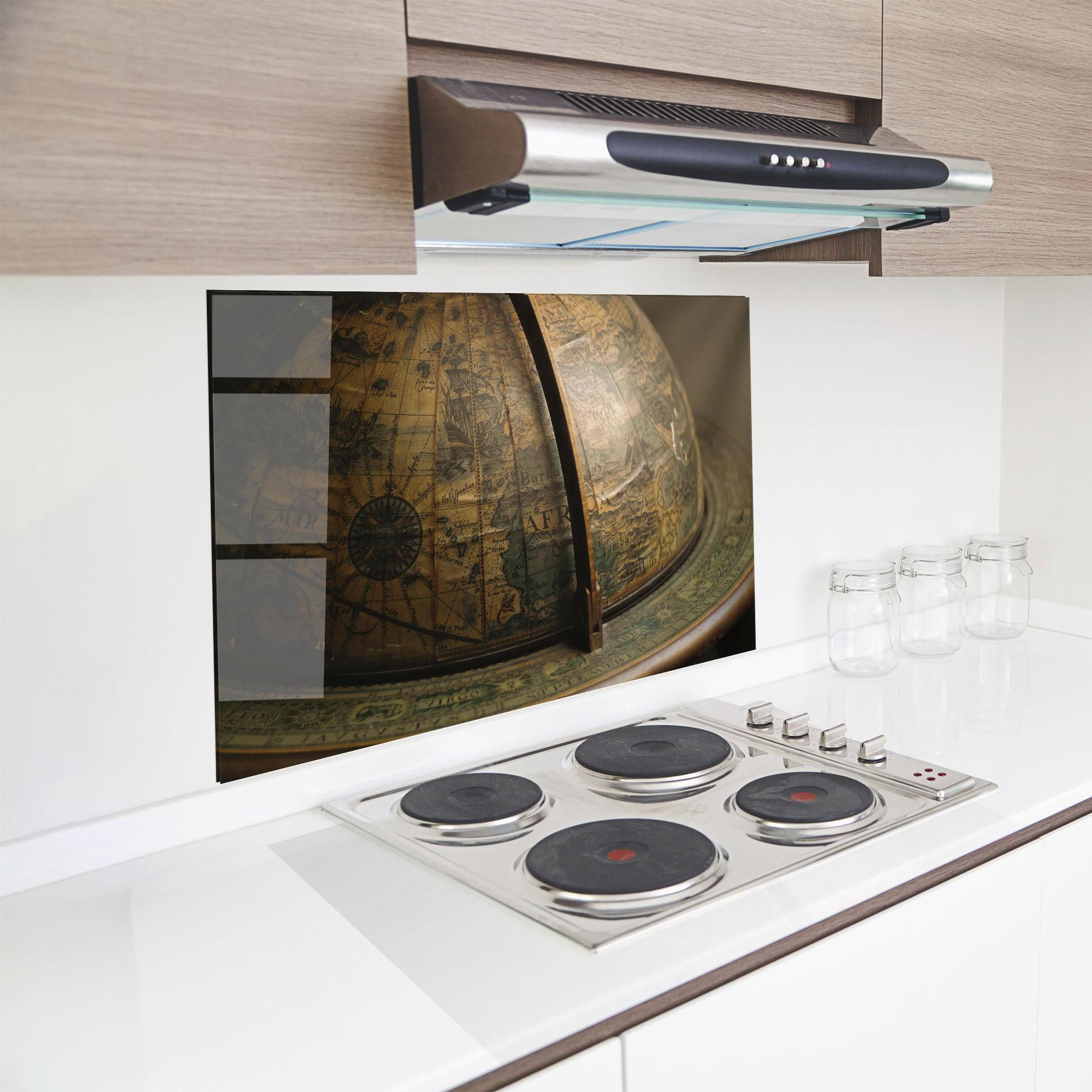 Küchenrückwand Glas Globe Map mockup 8
