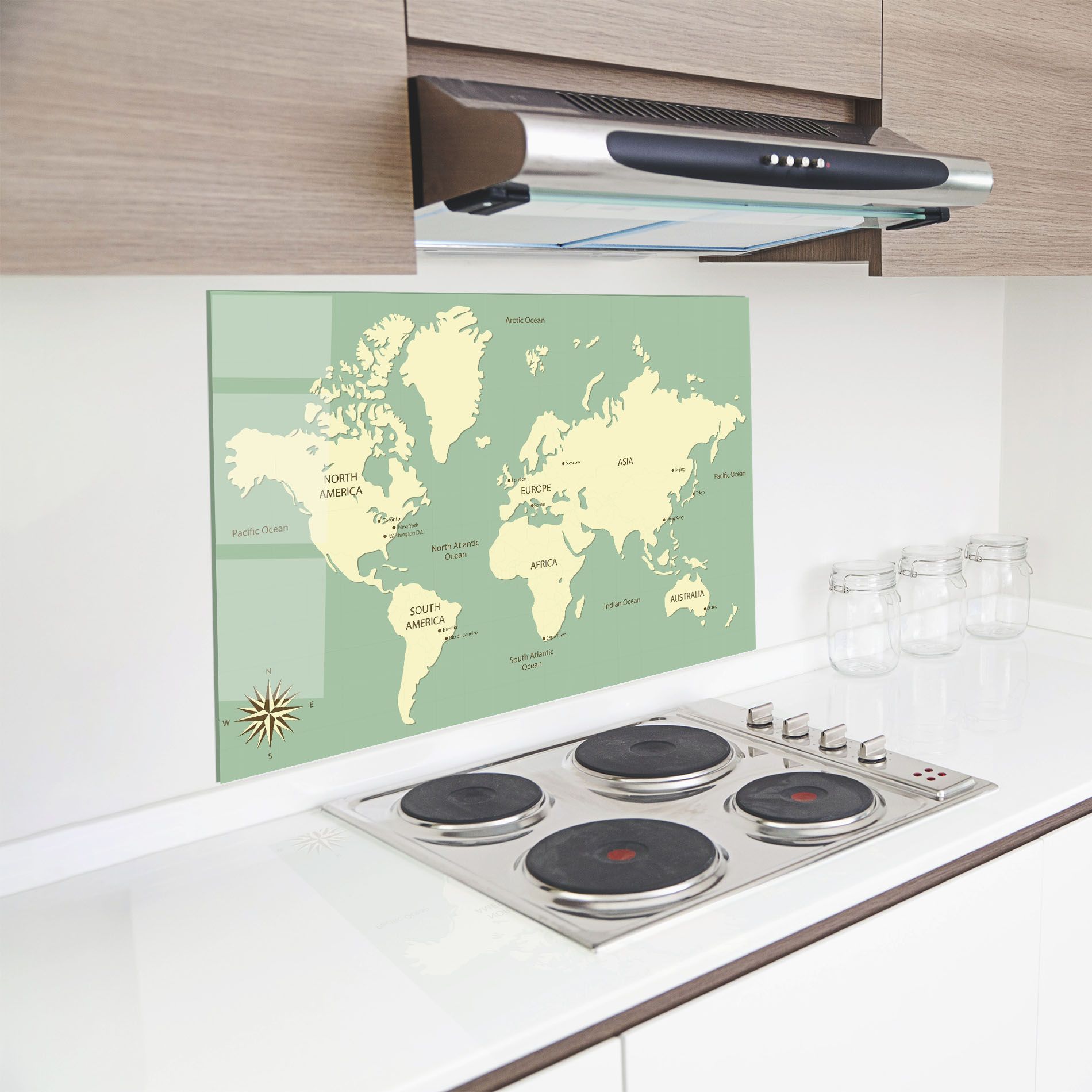 Green Cream Map mockup 8