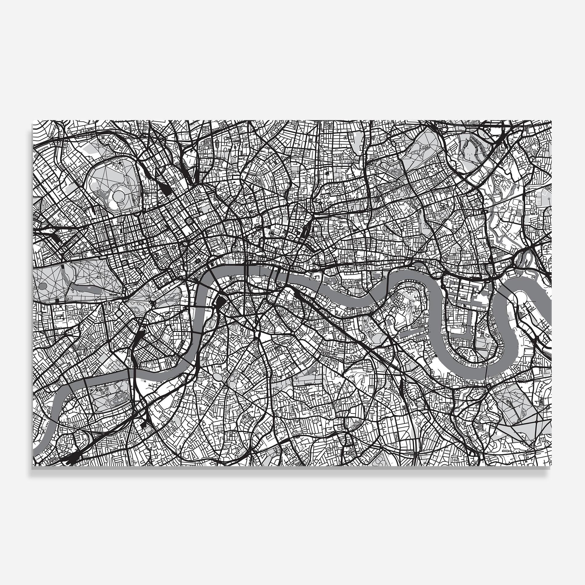 Küchenrückwand Glas City Map mockup 0