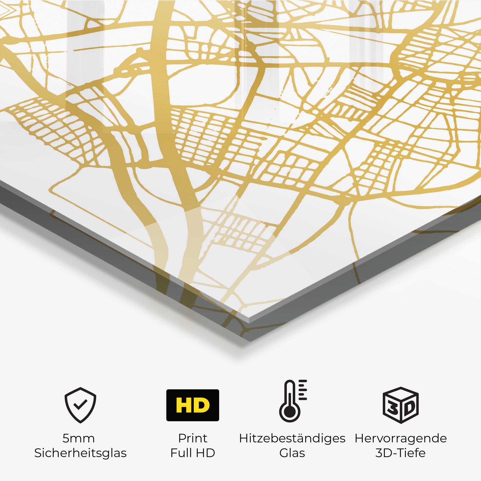 Küchenrückwand Glas Alcala De Henares Map mockup 2