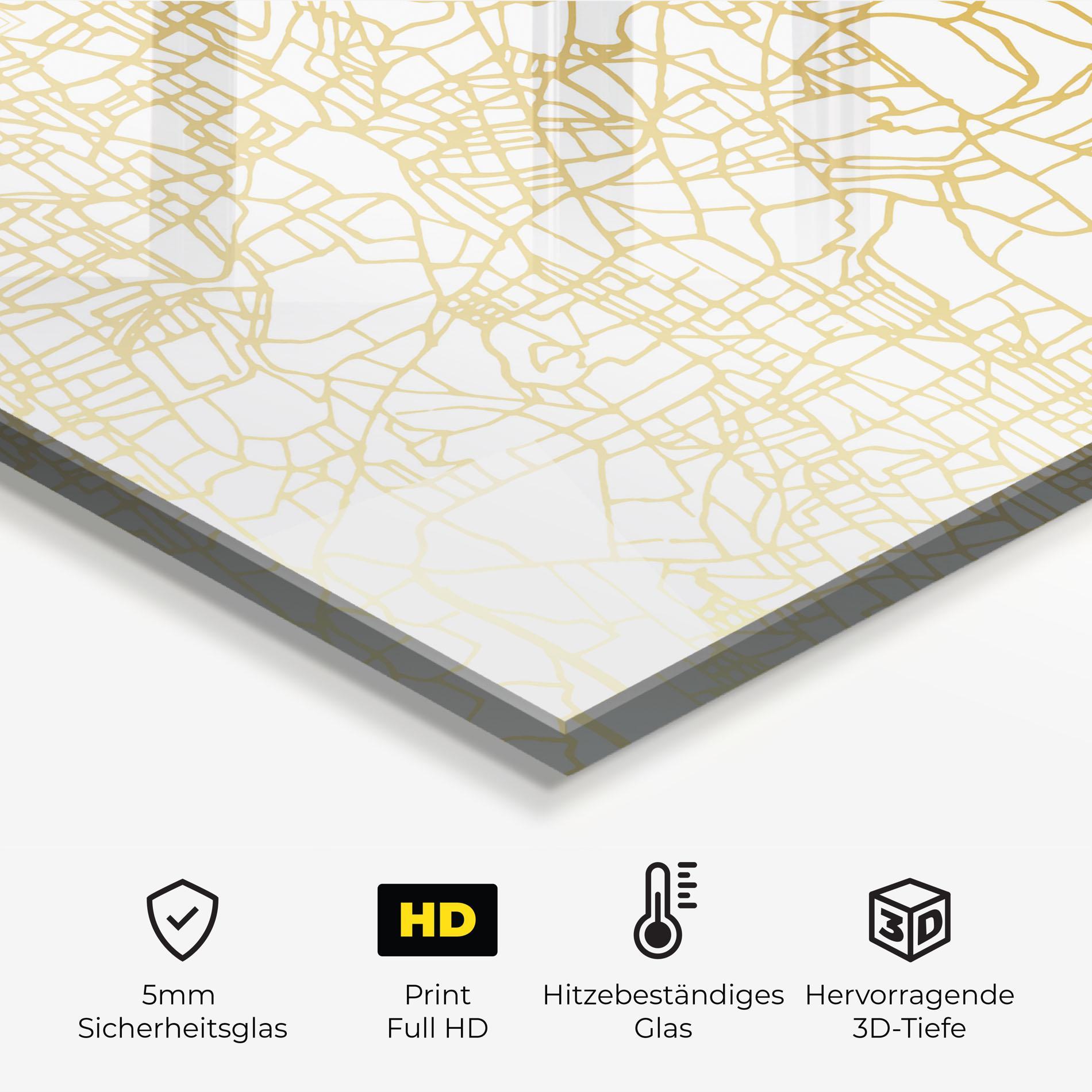 Küchenrückwand Glas Bangalore Map mockup 2