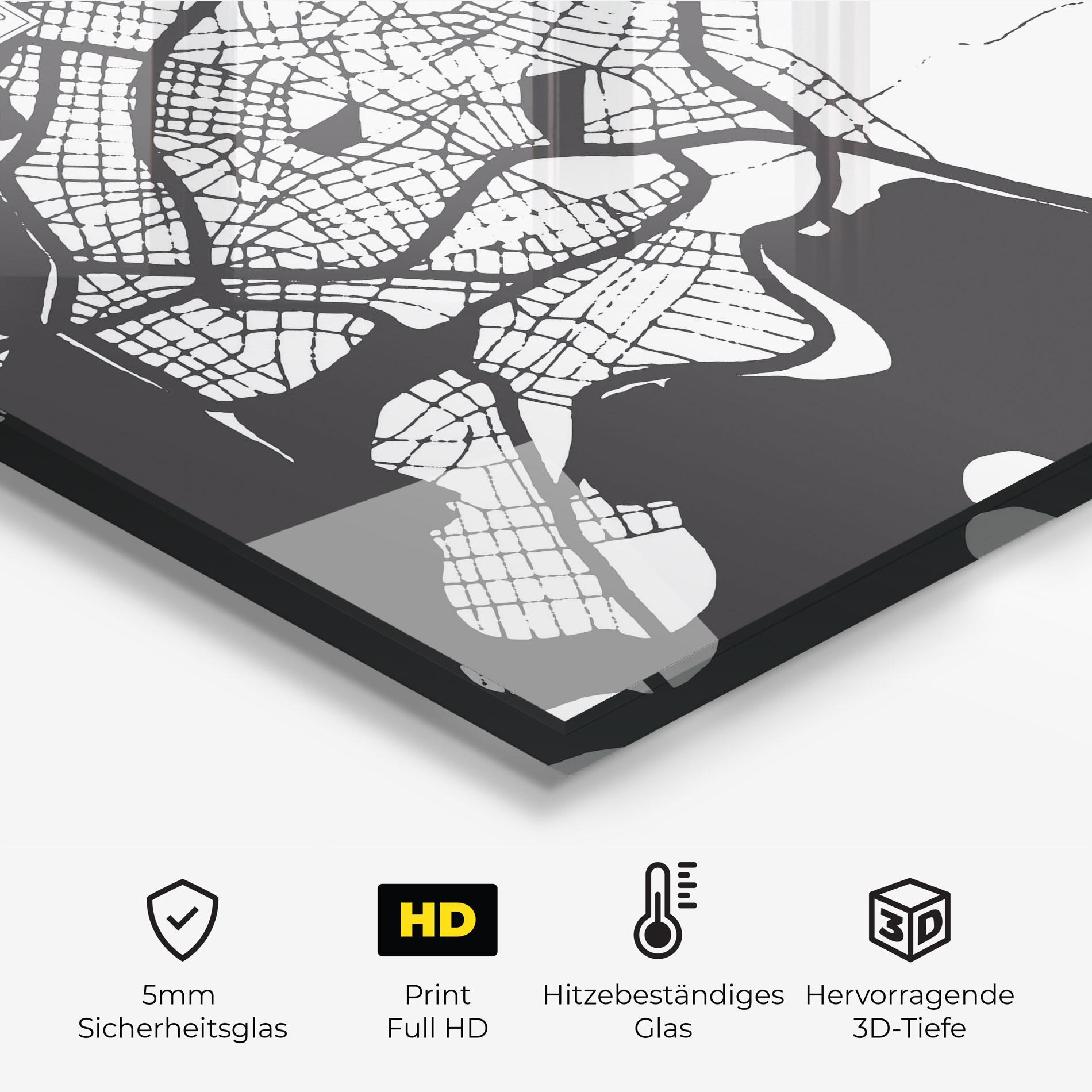 Küchenrückwand Glas Chalcis Map mockup 2