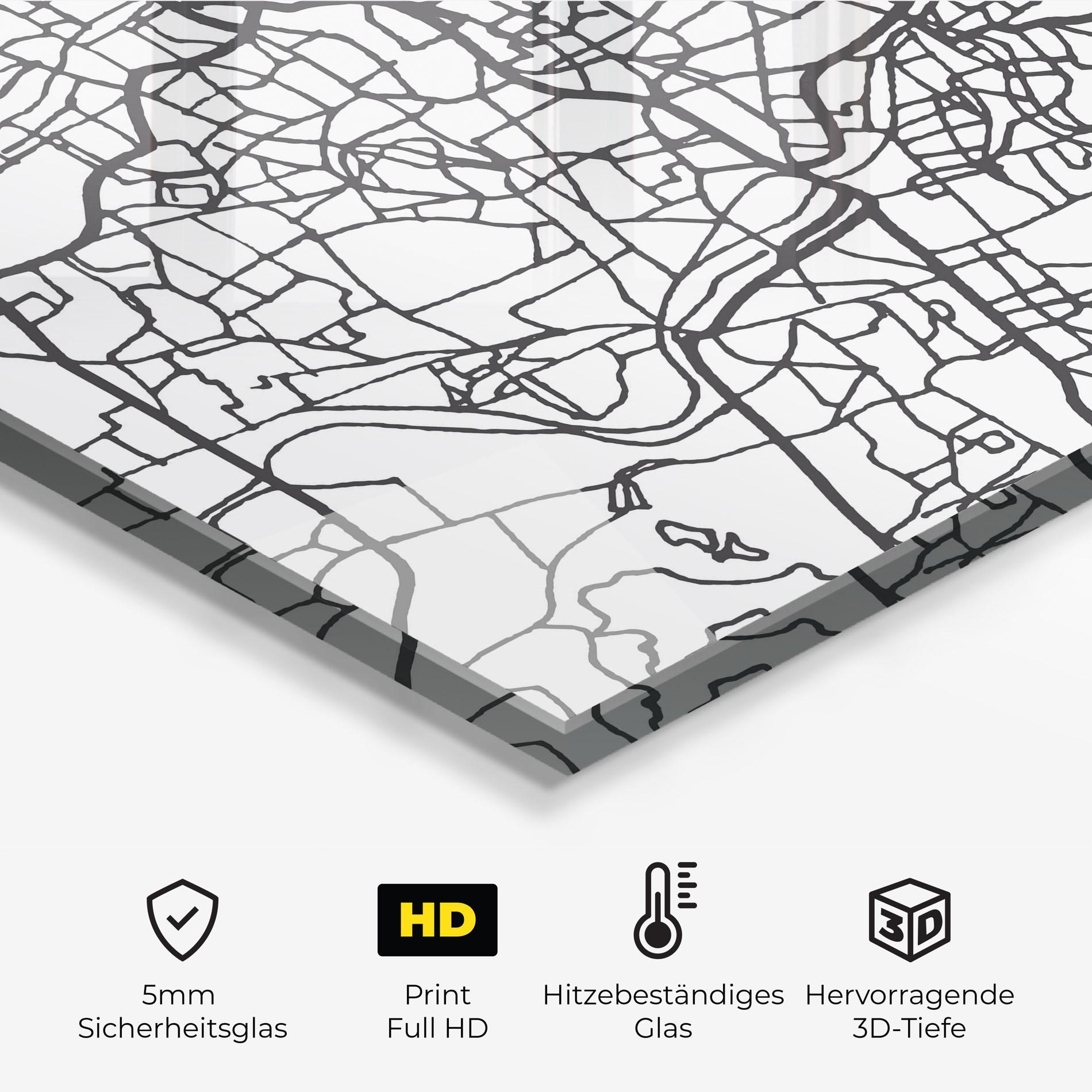 Küchenrückwand Glas Hyderabad Map mockup 2