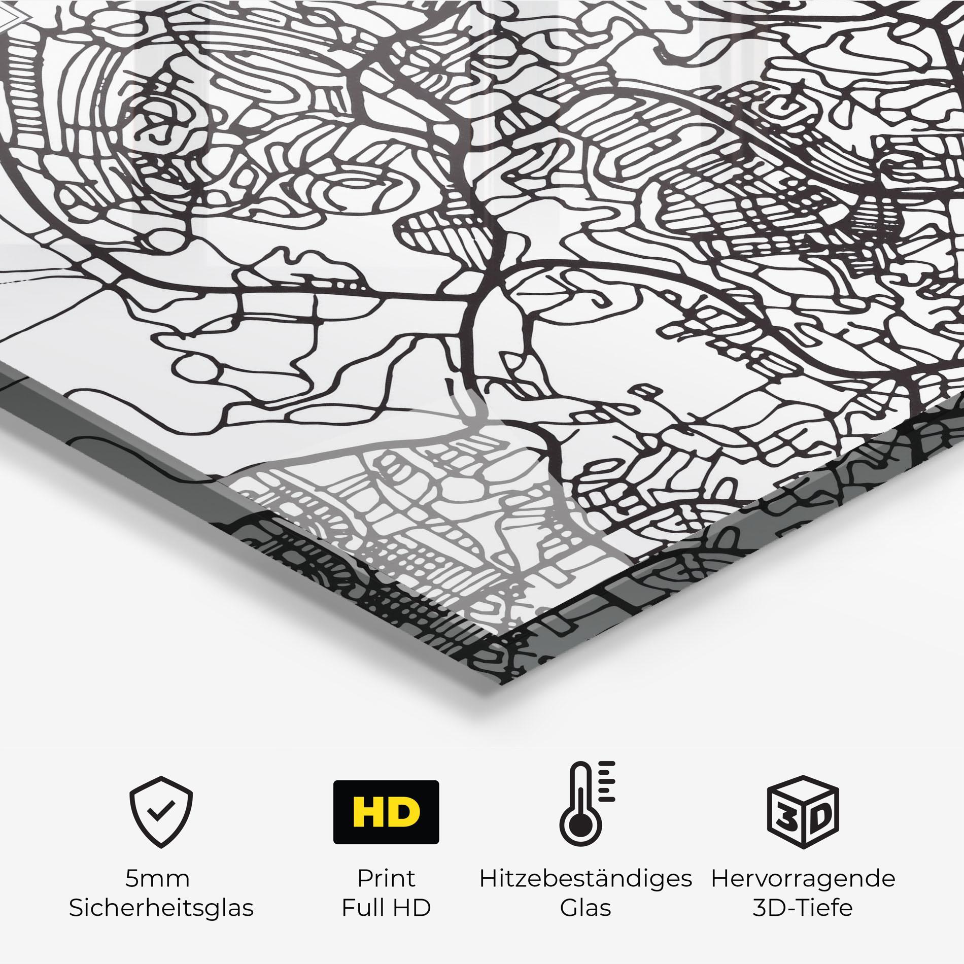 Küchenrückwand Glas Kuala Lumpur Map mockup 2