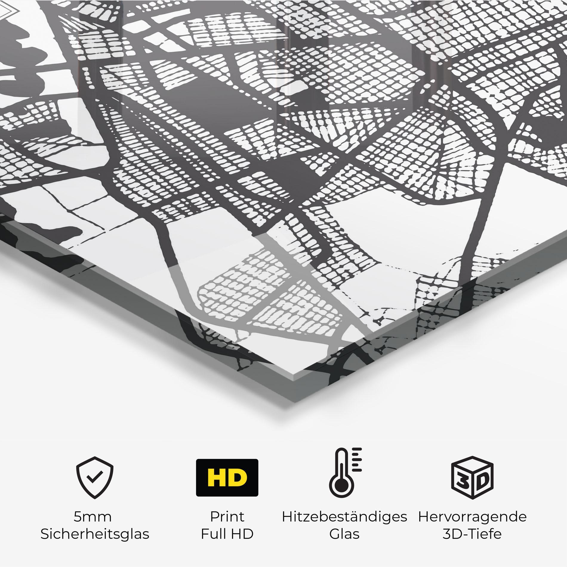 Küchenrückwand Glas Merida Map mockup 2